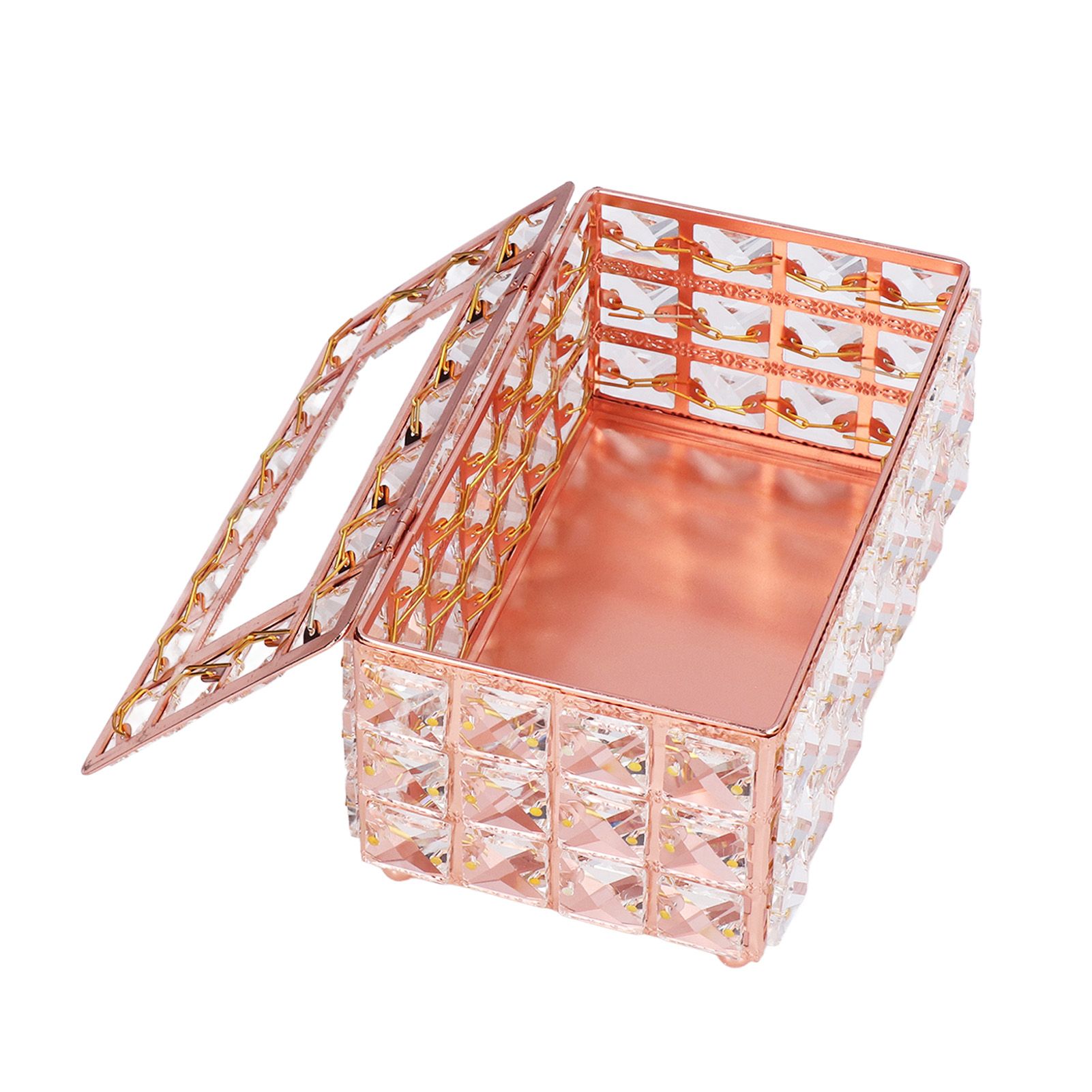 Tissue Box Holder Multifunctional Fashionable Design Exquisite Sturdy Durable Tissue HolderRose Gold - Image 7