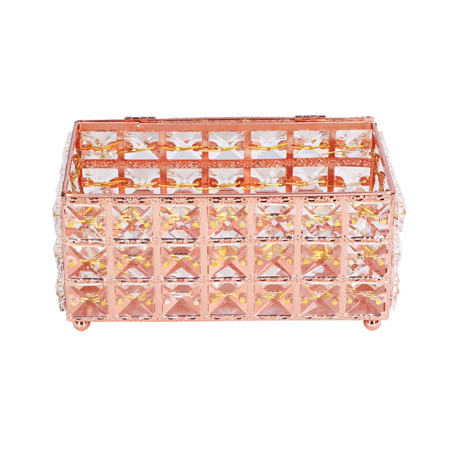 Tissue Box Holder Multifunctional Fashionable Design Exquisite Sturdy Durable Tissue HolderRose Gold - Image 8