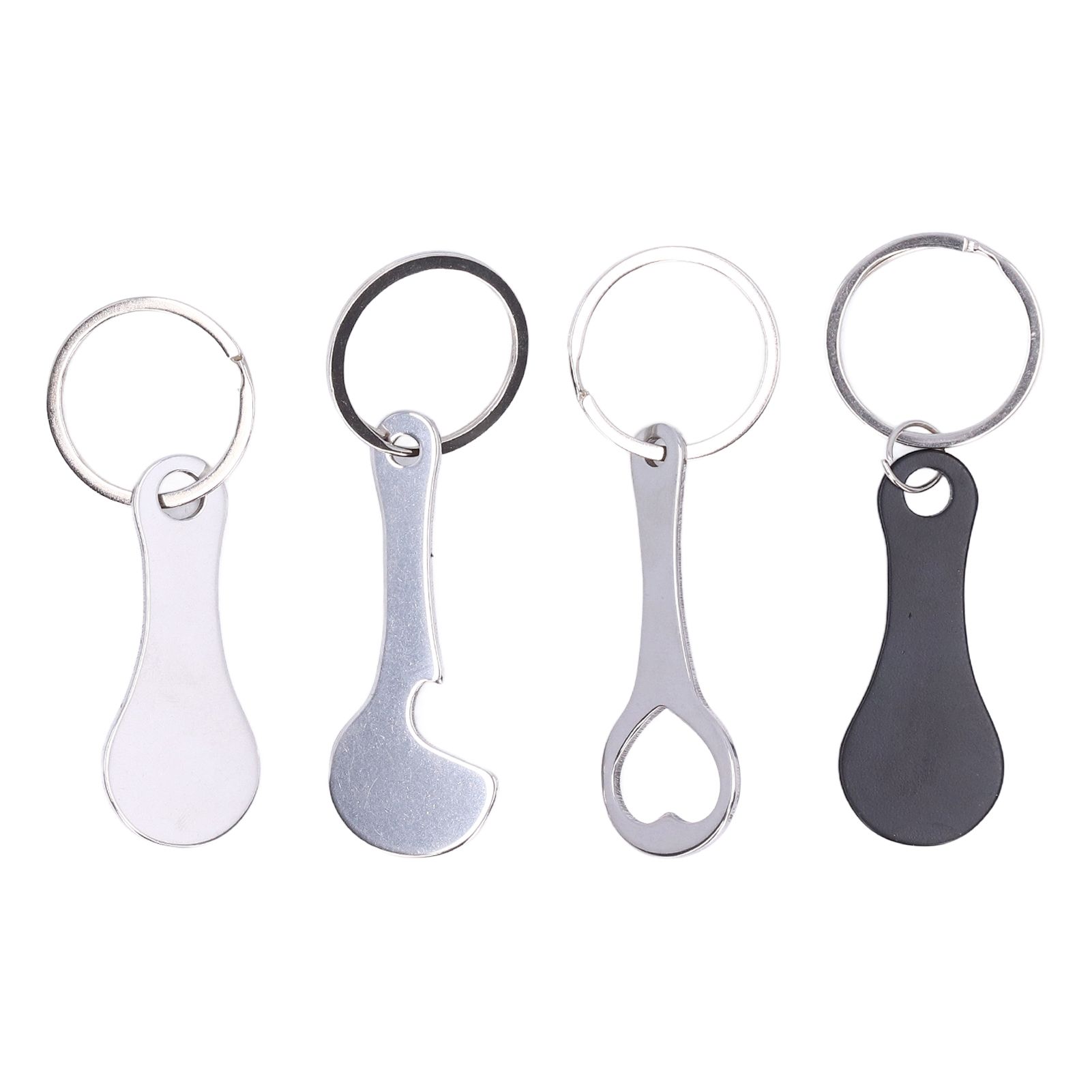 Aluminum Alloy Shopping Trolley Keychain Portable Alternative Shopping Trolley Keyring - Image 1