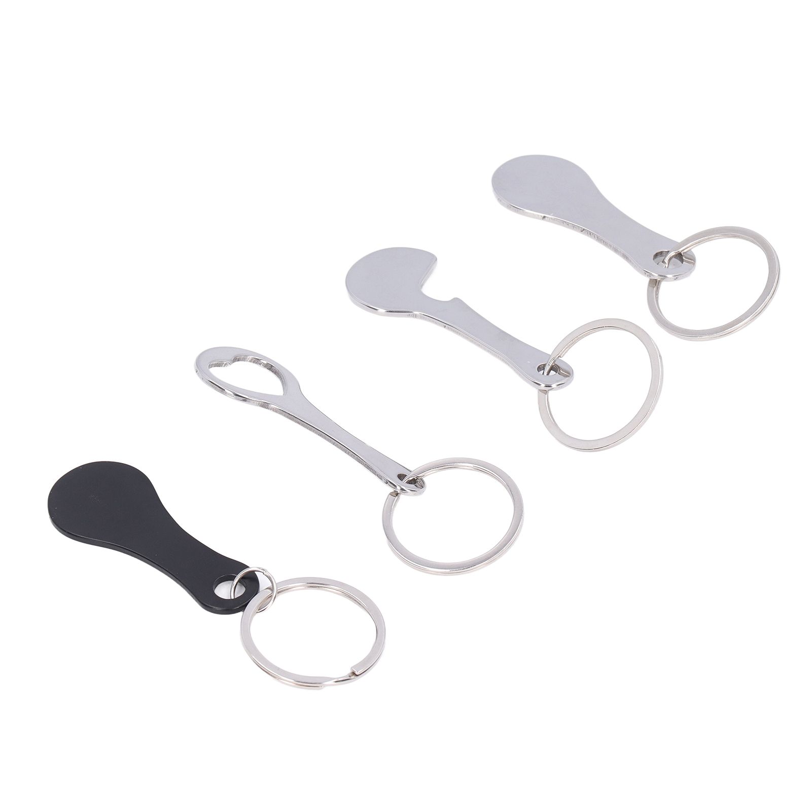 Aluminum Alloy Shopping Trolley Keychain Portable Alternative Shopping Trolley Keyring - Image 2