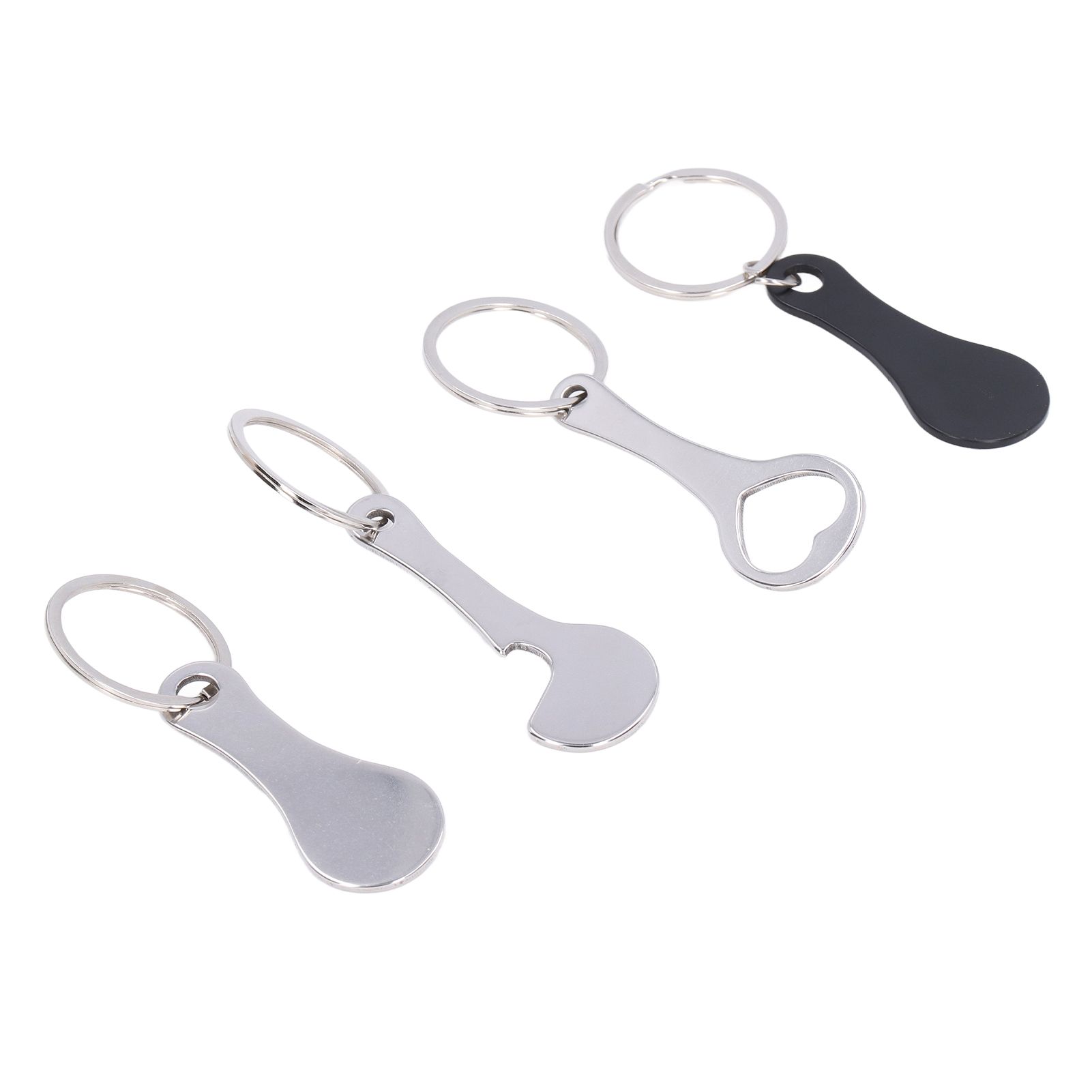 Aluminum Alloy Shopping Trolley Keychain Portable Alternative Shopping Trolley Keyring - Image 3