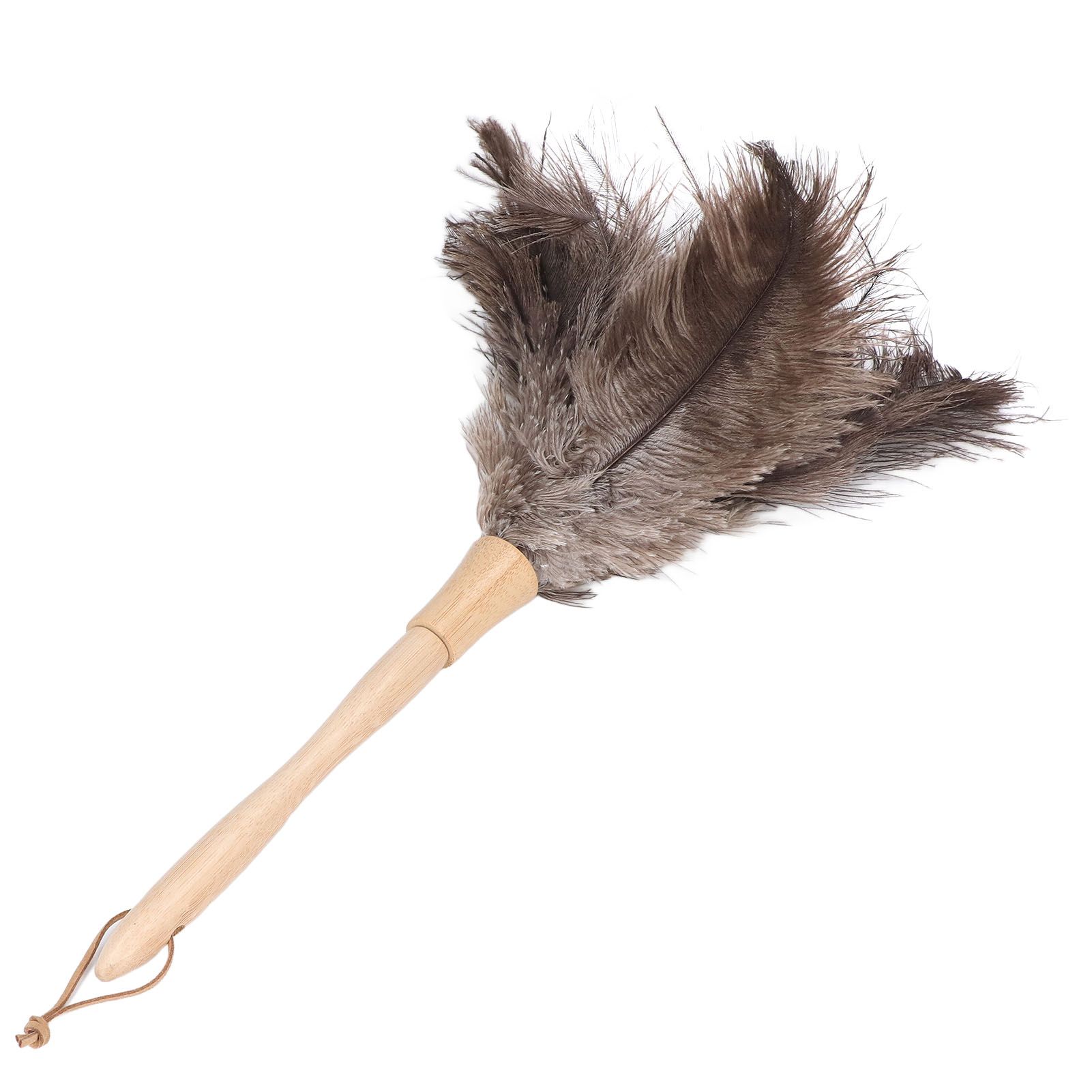 Feather Duster Light Weight Soft Long Handle Reusable Black Ostrich Feather Duster for Home Office Car - Image 2