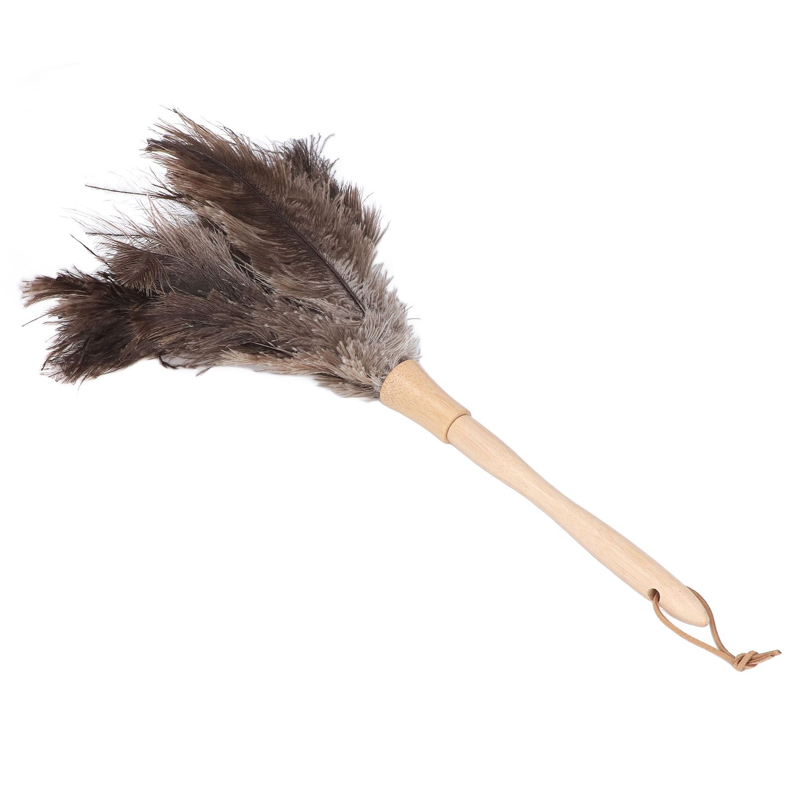 Feather Duster Light Weight Soft Long Handle Reusable Black Ostrich Feather Duster for Home Office Car - Image 6