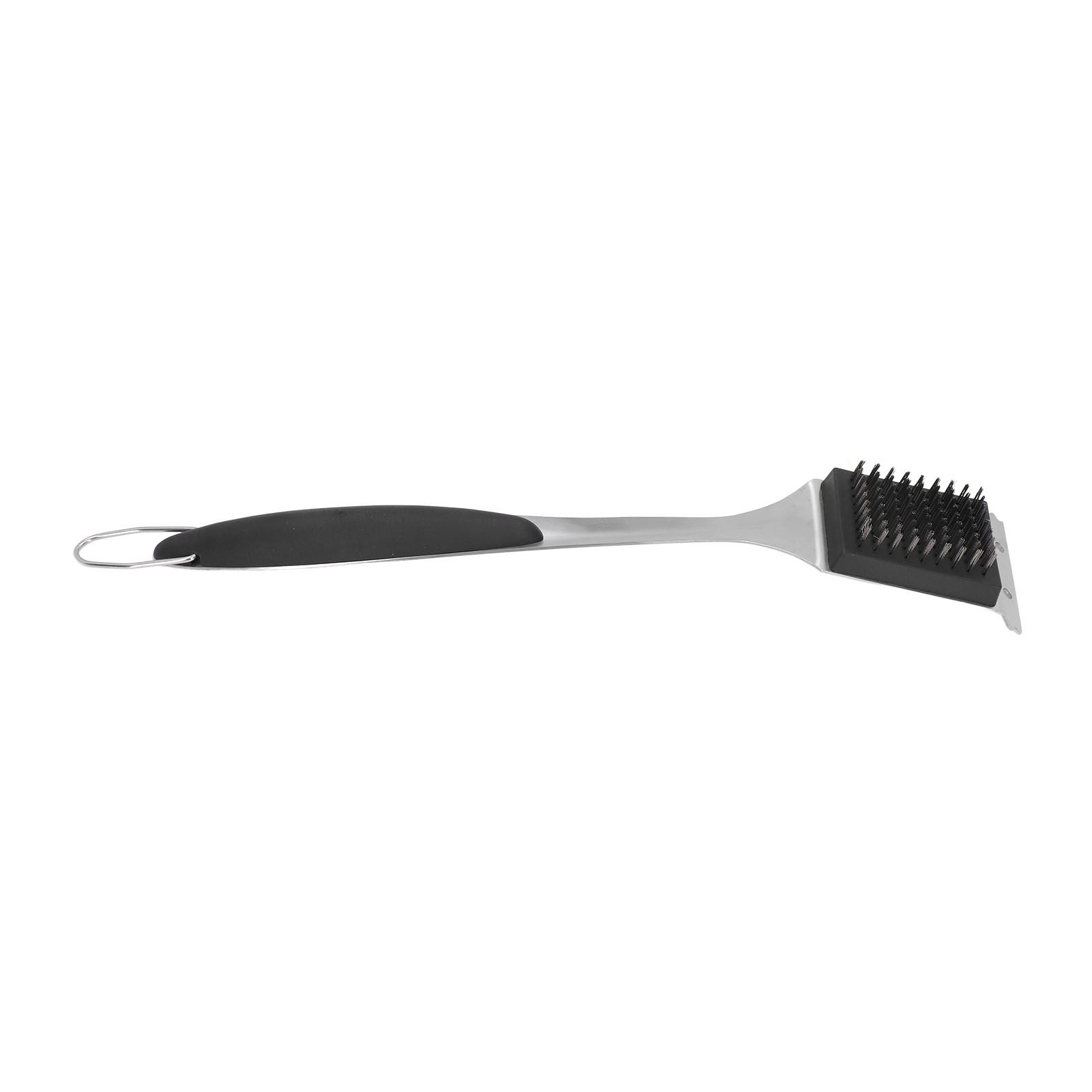 Barbecue Grill Brush Scraper Long Handle Stainless Steel Silver No Scratch Cleaning Portable for BBQ Grilling - Image 5