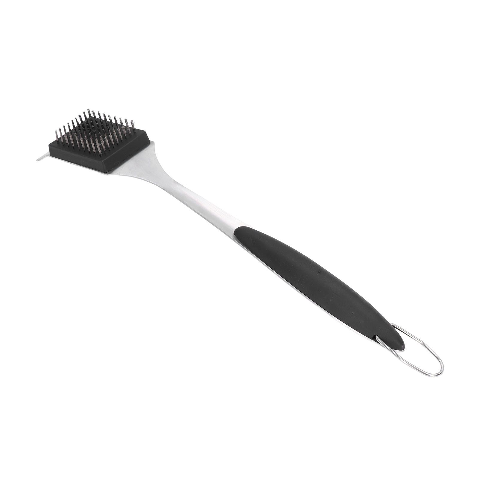 Barbecue Grill Brush Scraper Long Handle Stainless Steel Silver No Scratch Cleaning Portable for BBQ Grilling - Image 8