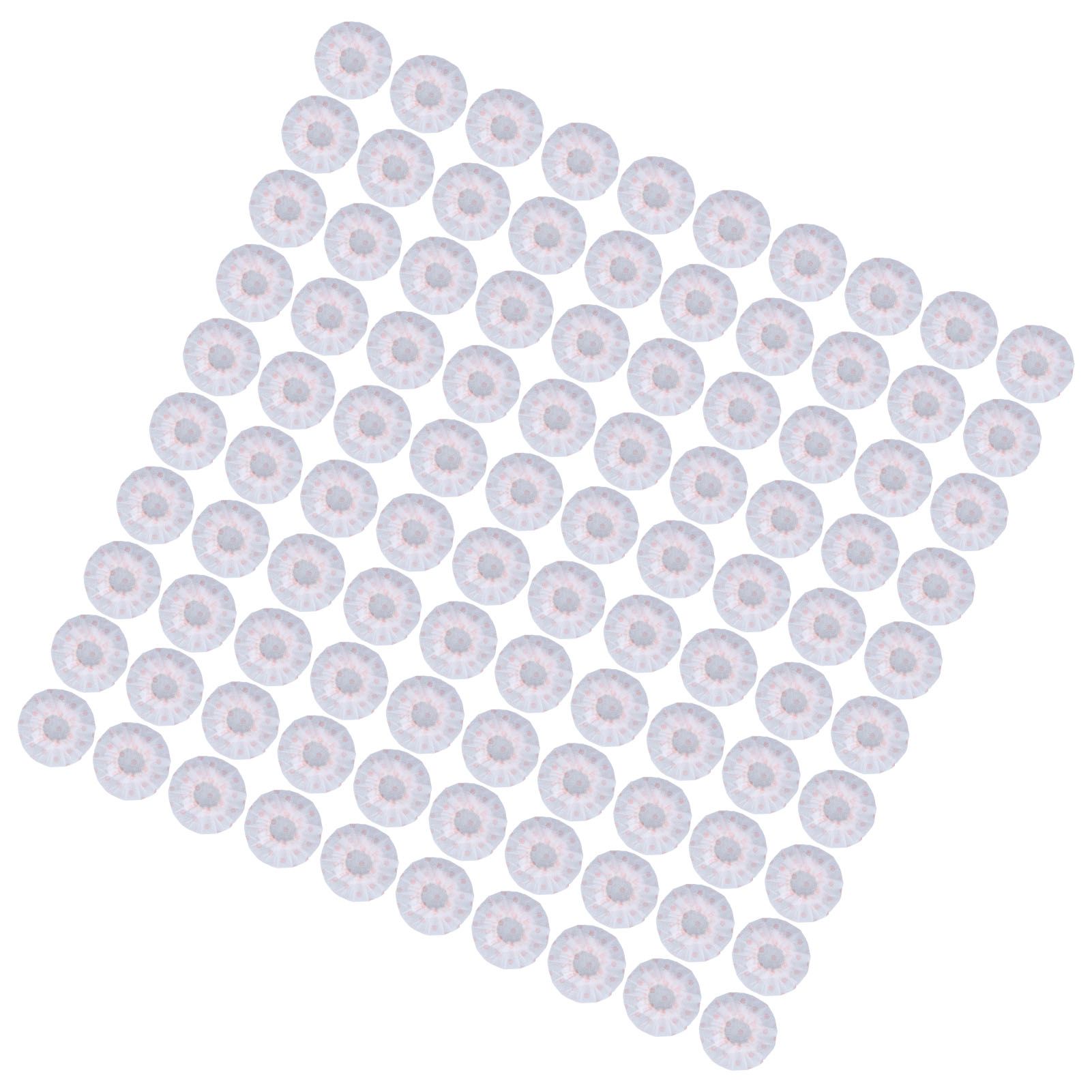 100Pcs Microphone Cover Dust Sweat Resistant Disposable Excellent Elasticity Reduce Noise Microphone CapsWhite Red Dot - Image 3