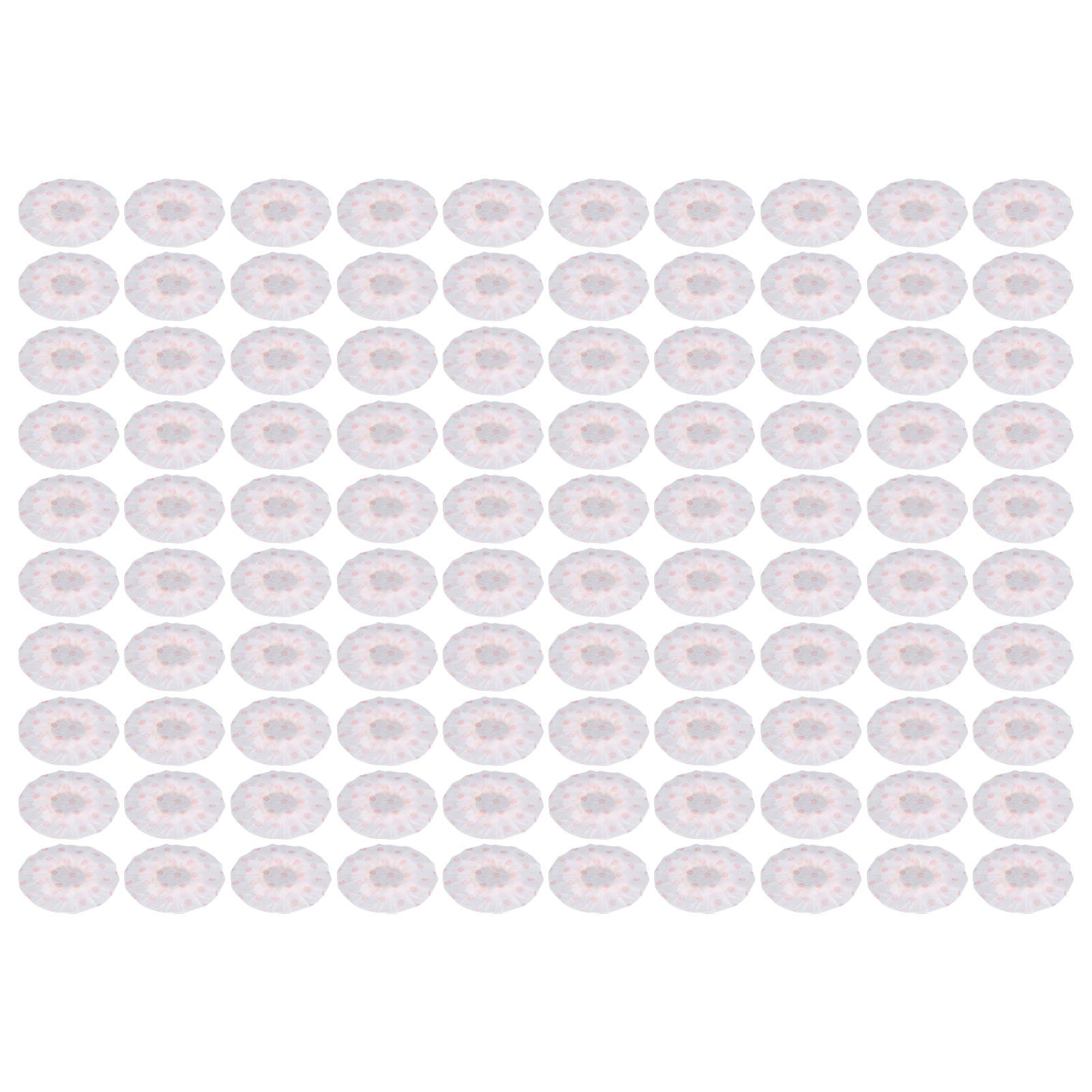 100Pcs Microphone Cover Dust Sweat Resistant Disposable Excellent Elasticity Reduce Noise Microphone CapsWhite Red Dot - Image 4