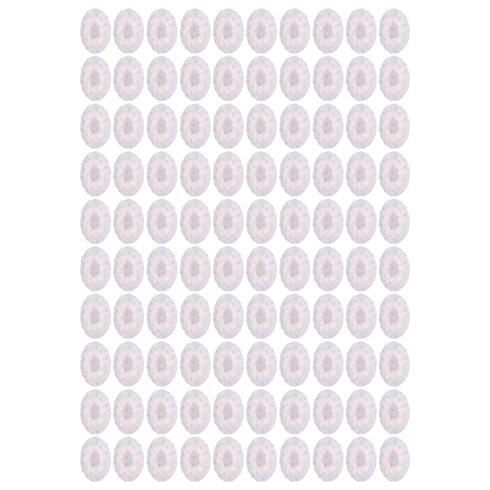 100Pcs Microphone Cover Dust Sweat Resistant Disposable Excellent Elasticity Reduce Noise Microphone CapsWhite Red Dot - Image 5