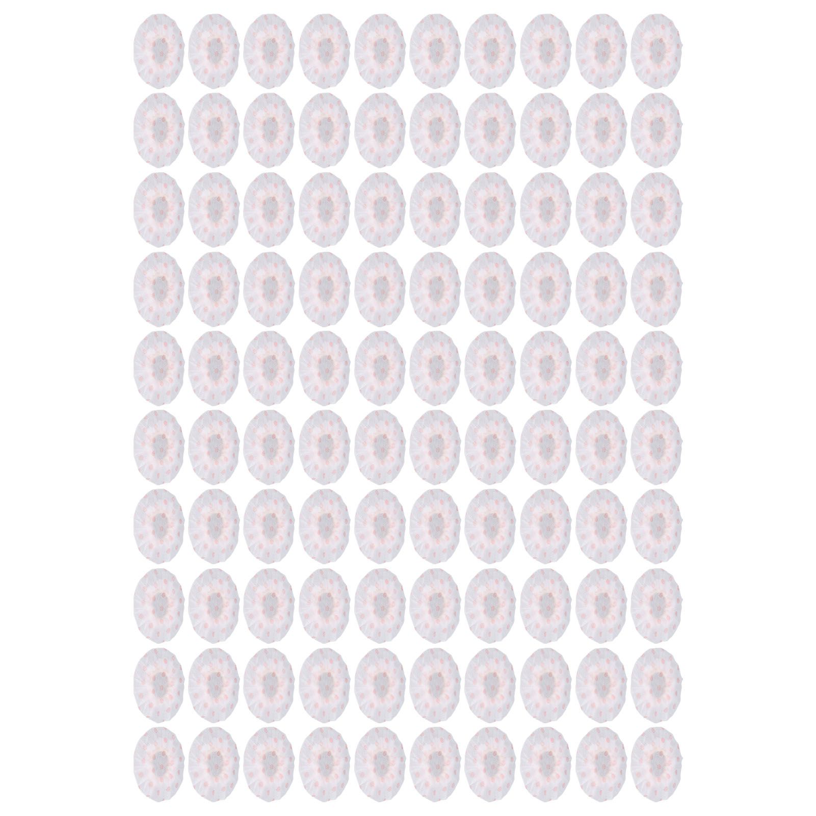 100Pcs Microphone Cover Dust Sweat Resistant Disposable Excellent Elasticity Reduce Noise Microphone CapsWhite Red Dot - Image 6