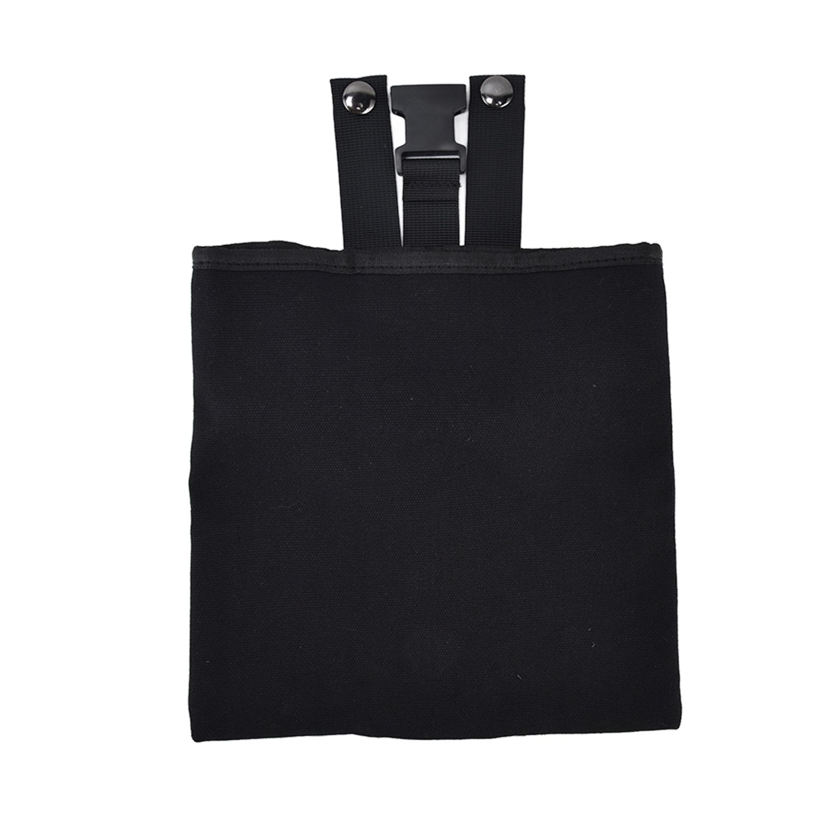 Foraging Bag Canvas Foldable Portable Thick Unique Simple Appearance Belt Fruit Picking Pouch for Outdoor CampingBlack - Image 1