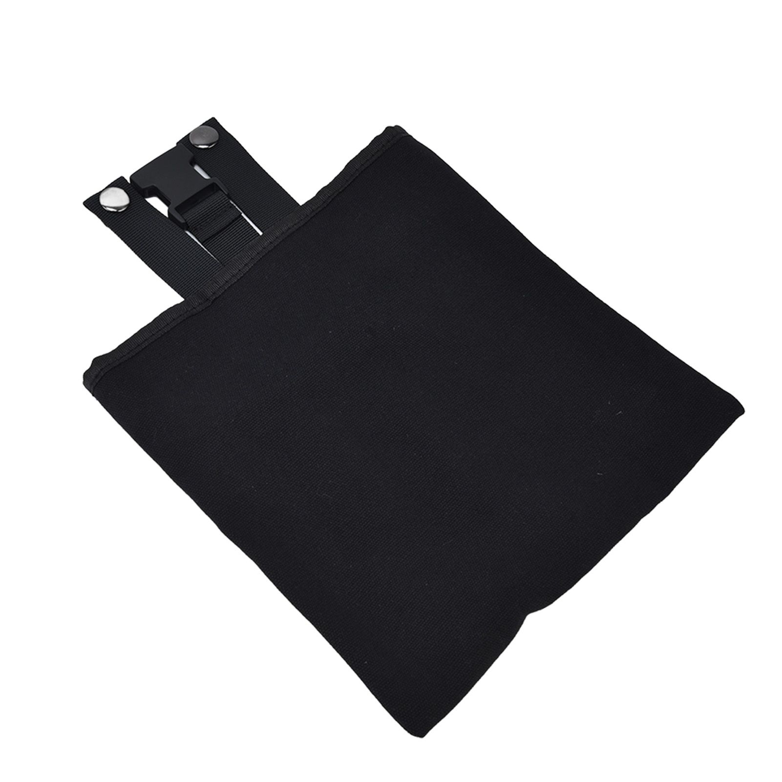Foraging Bag Canvas Foldable Portable Thick Unique Simple Appearance Belt Fruit Picking Pouch for Outdoor CampingBlack - Image 2