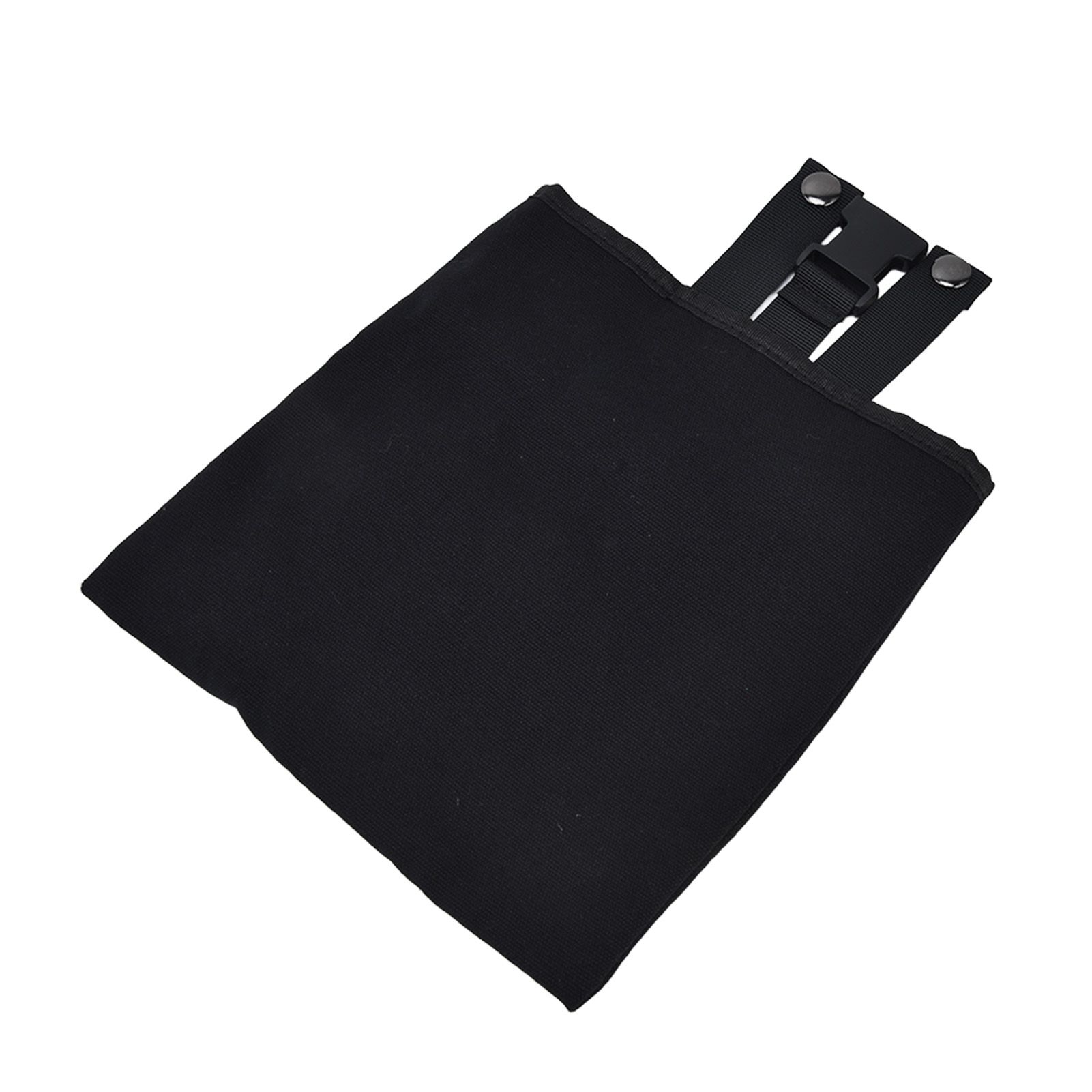 Foraging Bag Canvas Foldable Portable Thick Unique Simple Appearance Belt Fruit Picking Pouch for Outdoor CampingBlack - Image 4