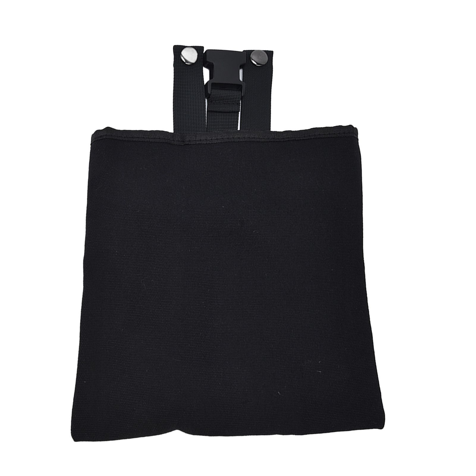 Foraging Bag Canvas Foldable Portable Thick Unique Simple Appearance Belt Fruit Picking Pouch for Outdoor CampingBlack - Image 5