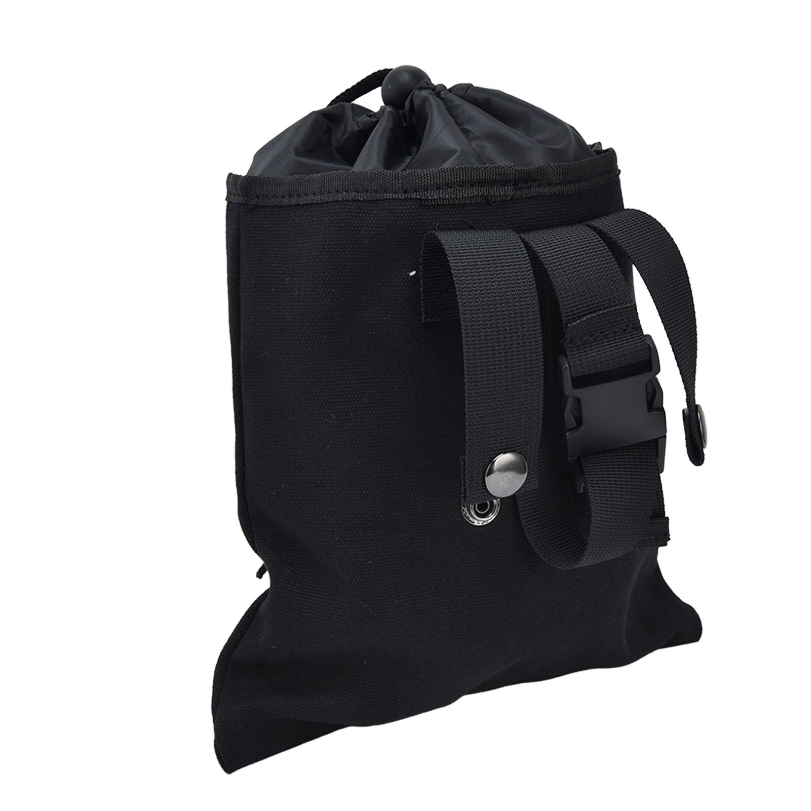 Foraging Bag Canvas Foldable Portable Thick Unique Simple Appearance Belt Fruit Picking Pouch for Outdoor CampingBlack - Image 6