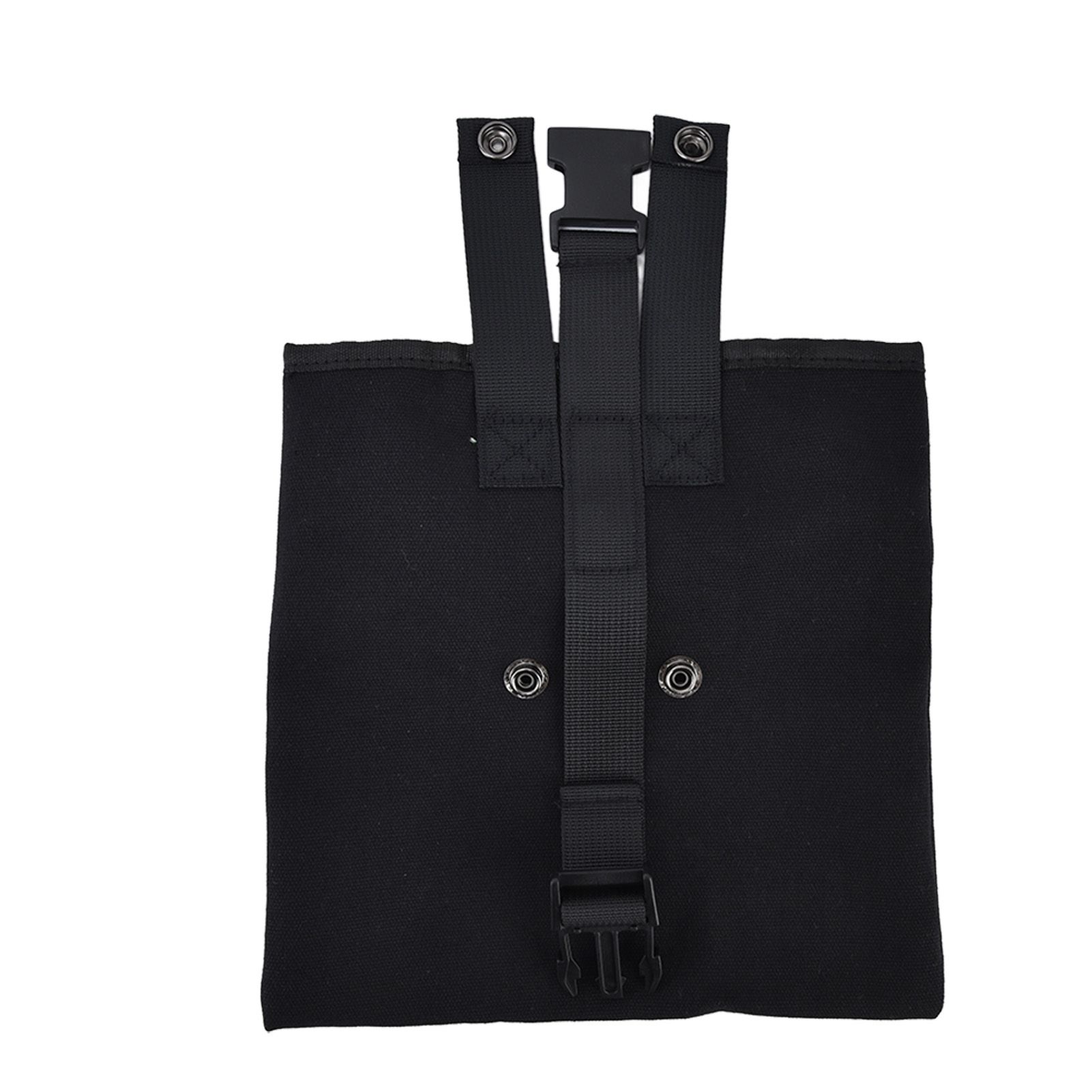 Foraging Bag Canvas Foldable Portable Thick Unique Simple Appearance Belt Fruit Picking Pouch for Outdoor CampingBlack - Image 8