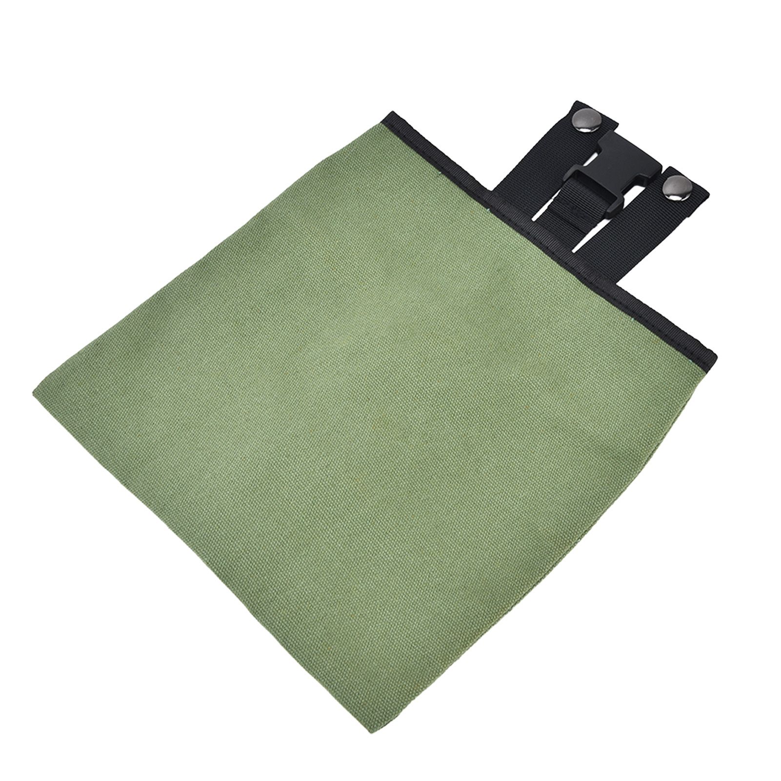 Foraging Bag Canvas Foldable Portable Thick Unique Simple Appearance Belt Fruit Picking Pouch for Outdoor CampingMilitary Green - Image 4