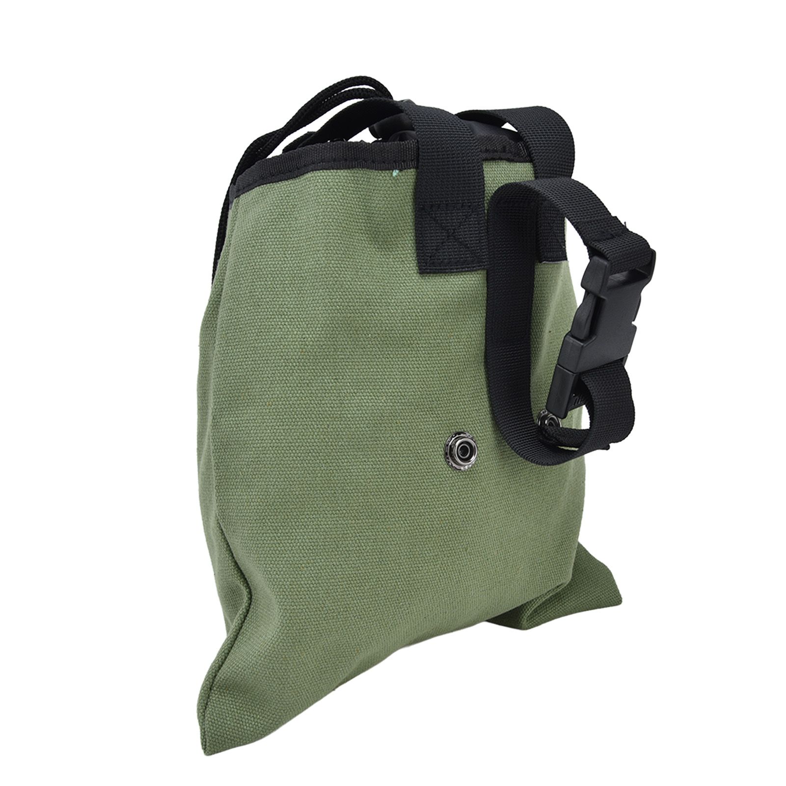Foraging Bag Canvas Foldable Portable Thick Unique Simple Appearance Belt Fruit Picking Pouch for Outdoor CampingMilitary Green - Image 5