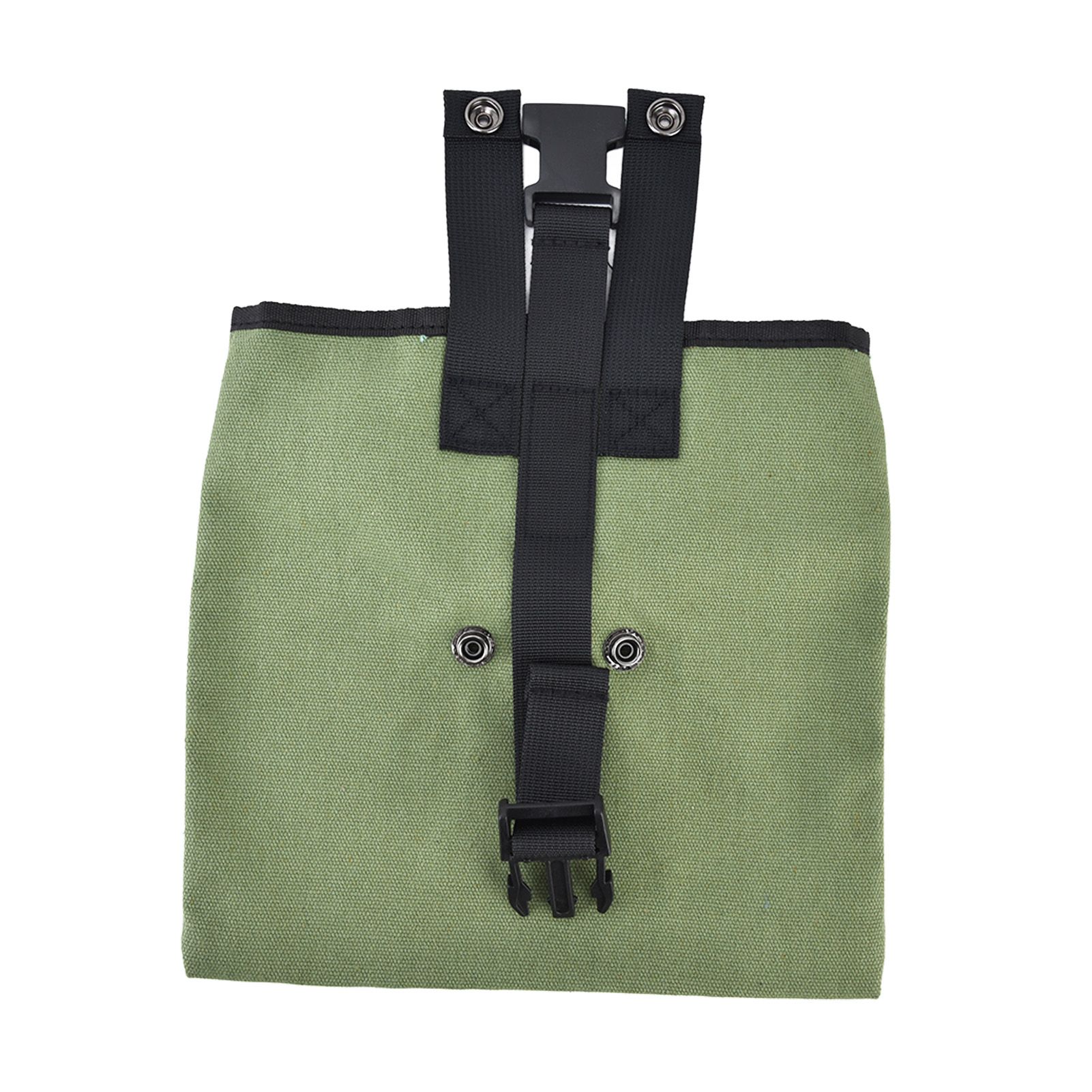 Foraging Bag Canvas Foldable Portable Thick Unique Simple Appearance Belt Fruit Picking Pouch for Outdoor CampingMilitary Green - Image 6