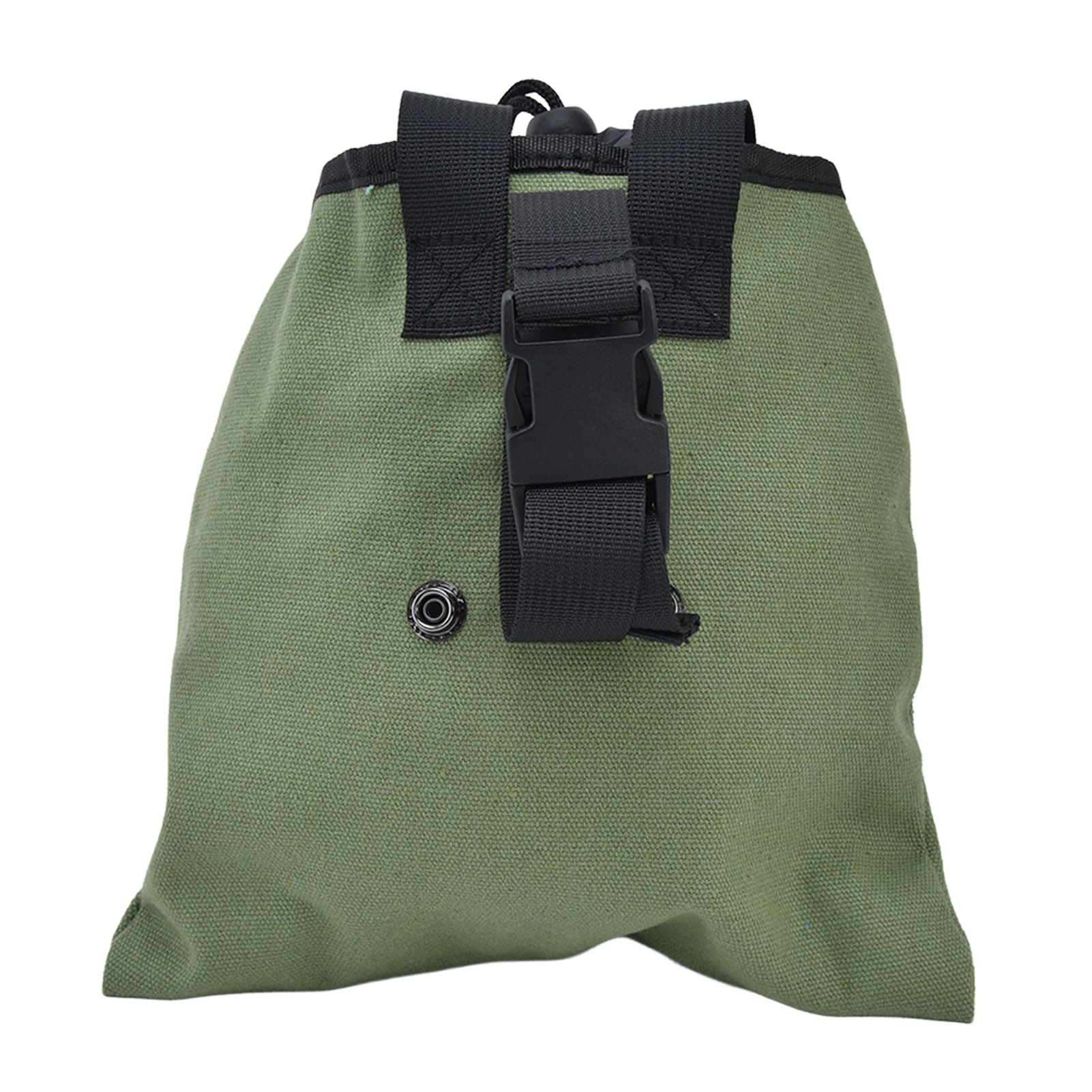 Foraging Bag Canvas Foldable Portable Thick Unique Simple Appearance Belt Fruit Picking Pouch for Outdoor CampingMilitary Green - Image 7