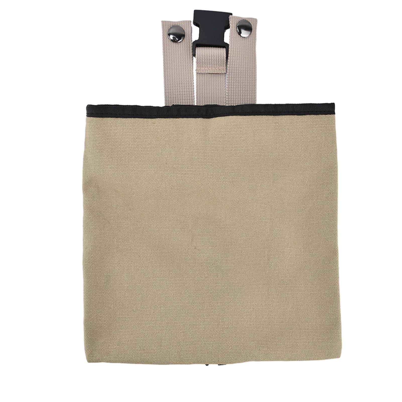Foraging Bag Canvas Foldable Portable Thick Unique Simple Appearance Belt Fruit Picking Pouch for Outdoor CampingKhaki - Image 1