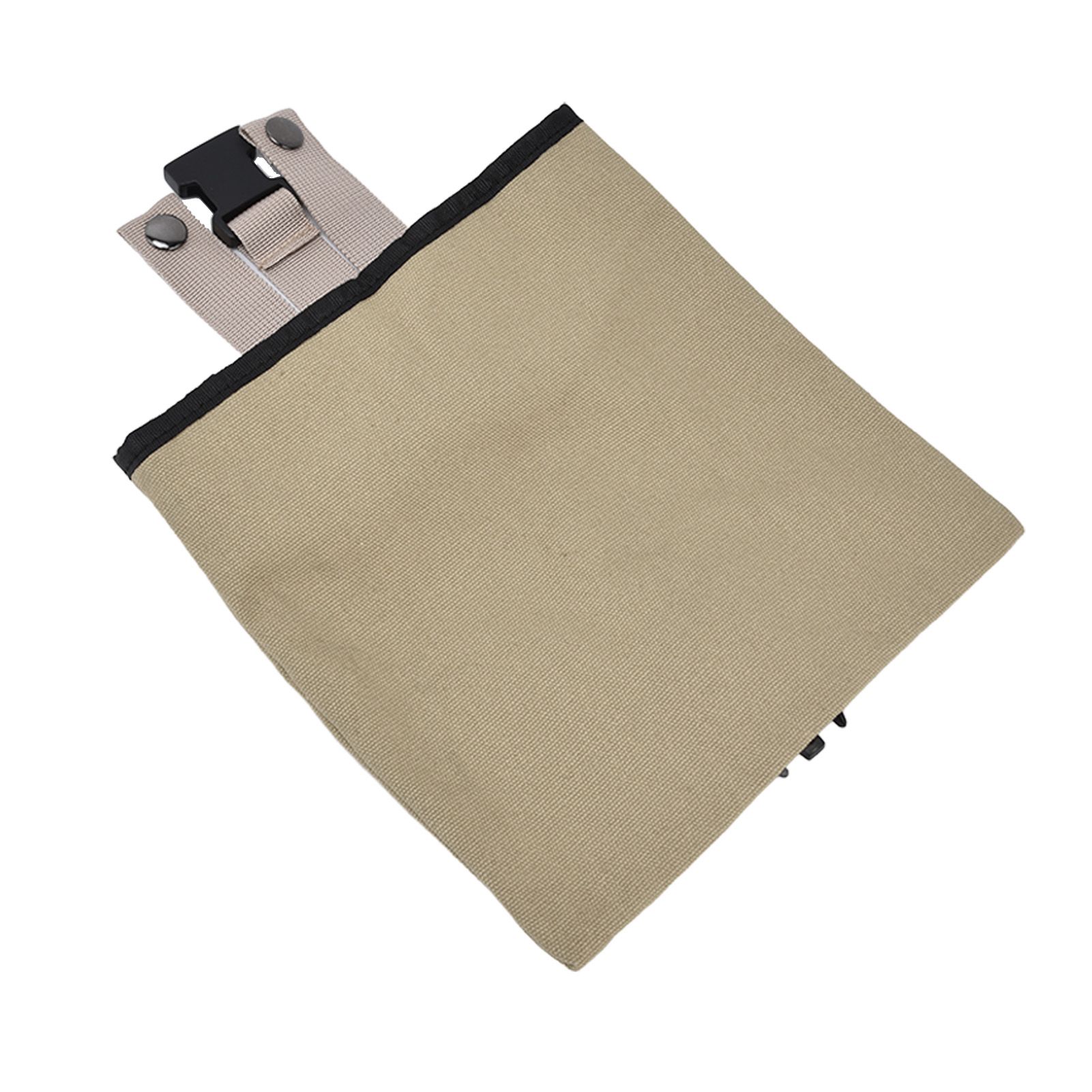 Foraging Bag Canvas Foldable Portable Thick Unique Simple Appearance Belt Fruit Picking Pouch for Outdoor CampingKhaki - Image 2
