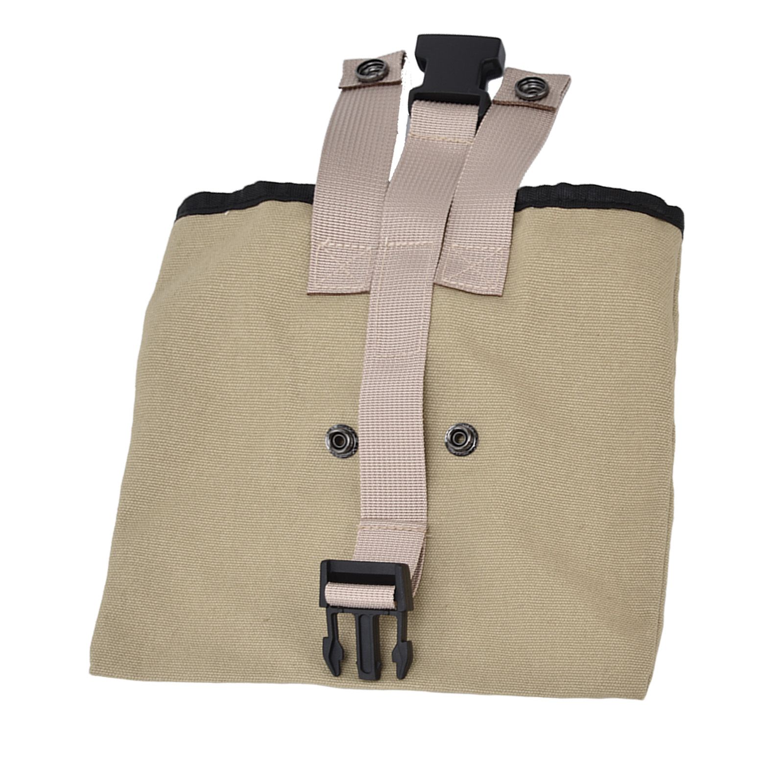 Foraging Bag Canvas Foldable Portable Thick Unique Simple Appearance Belt Fruit Picking Pouch for Outdoor CampingKhaki - Image 4