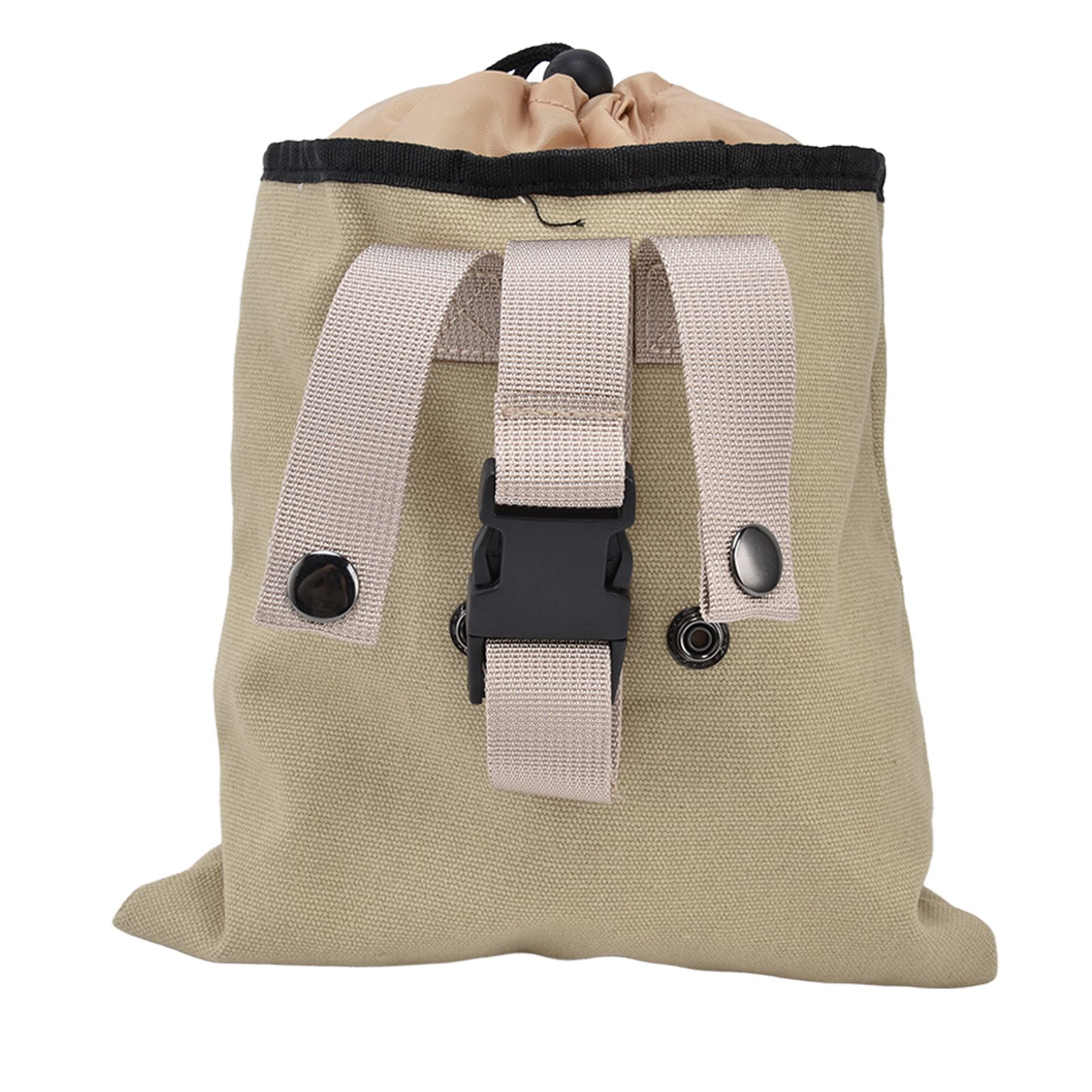 Foraging Bag Canvas Foldable Portable Thick Unique Simple Appearance Belt Fruit Picking Pouch for Outdoor CampingKhaki - Image 6