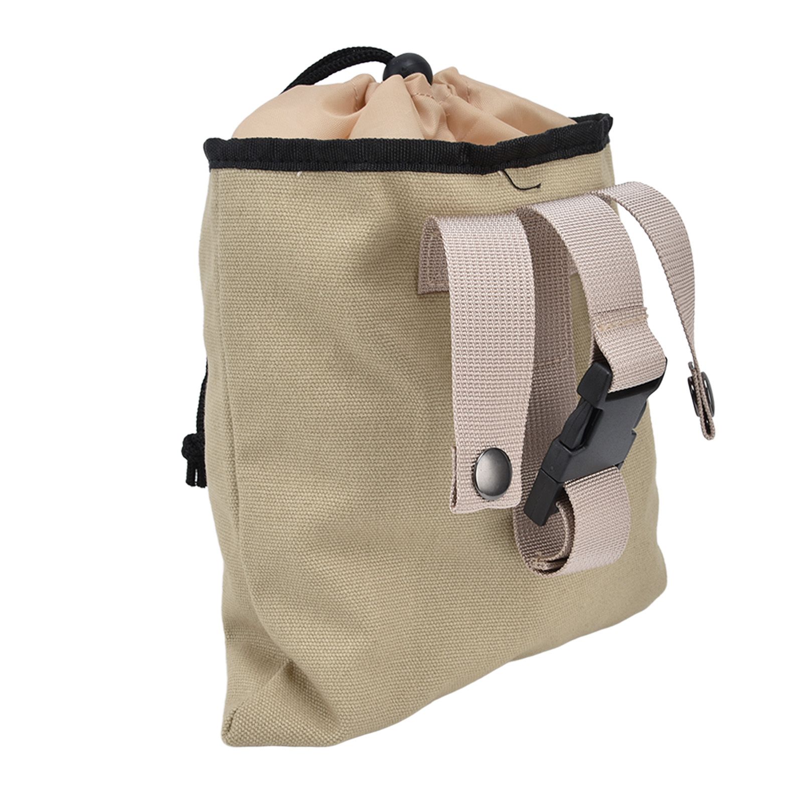 Foraging Bag Canvas Foldable Portable Thick Unique Simple Appearance Belt Fruit Picking Pouch for Outdoor CampingKhaki - Image 7