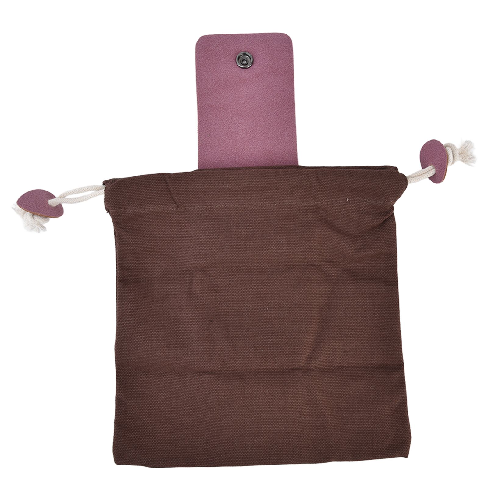 Fruit Picking Bag Waist Hanging Canvas Material PU Style Folded Save Space Belt Foraging BagBrown - Image 3