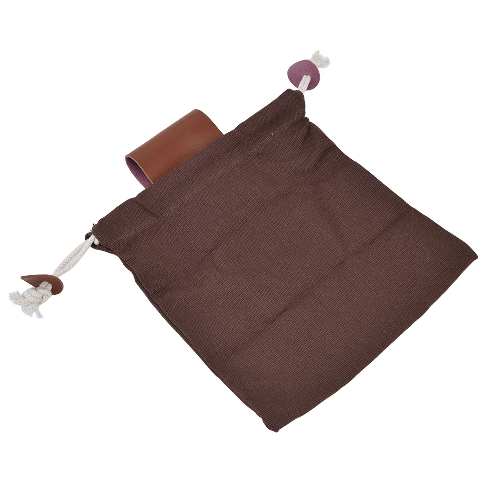 Fruit Picking Bag Waist Hanging Canvas Material PU Style Folded Save Space Belt Foraging BagBrown - Image 4