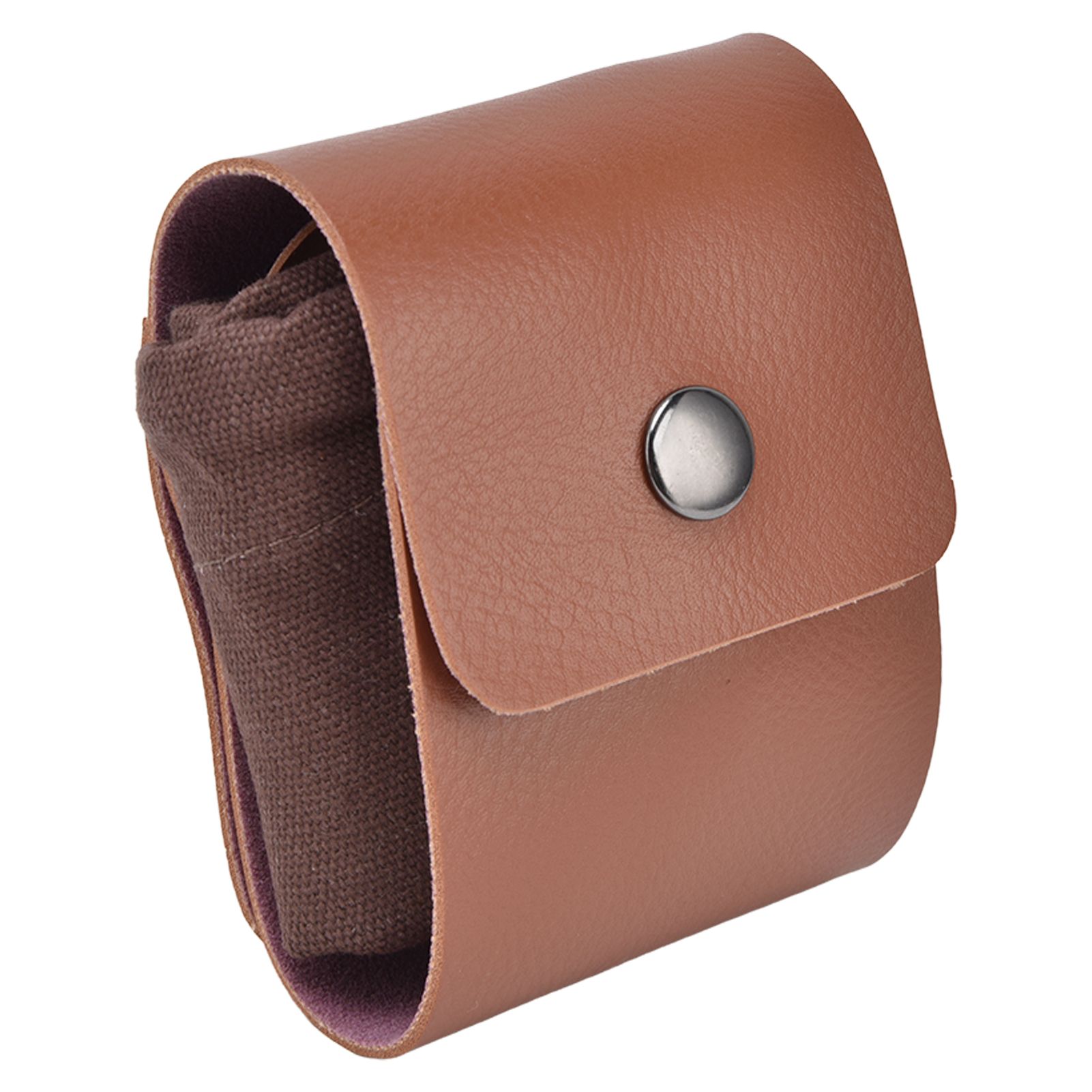 Fruit Picking Bag Waist Hanging Canvas Material PU Style Folded Save Space Belt Foraging BagBrown - Image 5