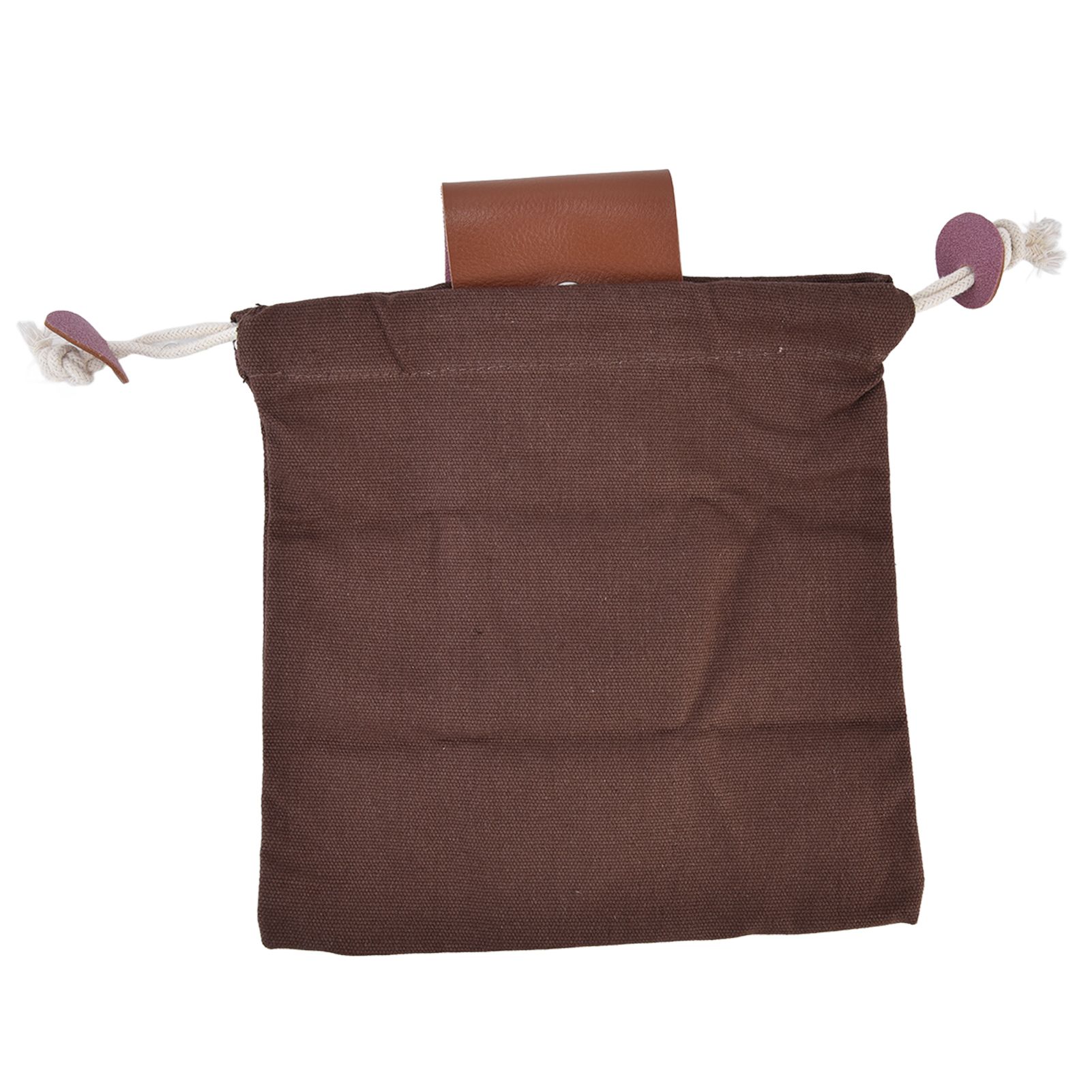 Fruit Picking Bag Waist Hanging Canvas Material PU Style Folded Save Space Belt Foraging BagBrown - Image 6