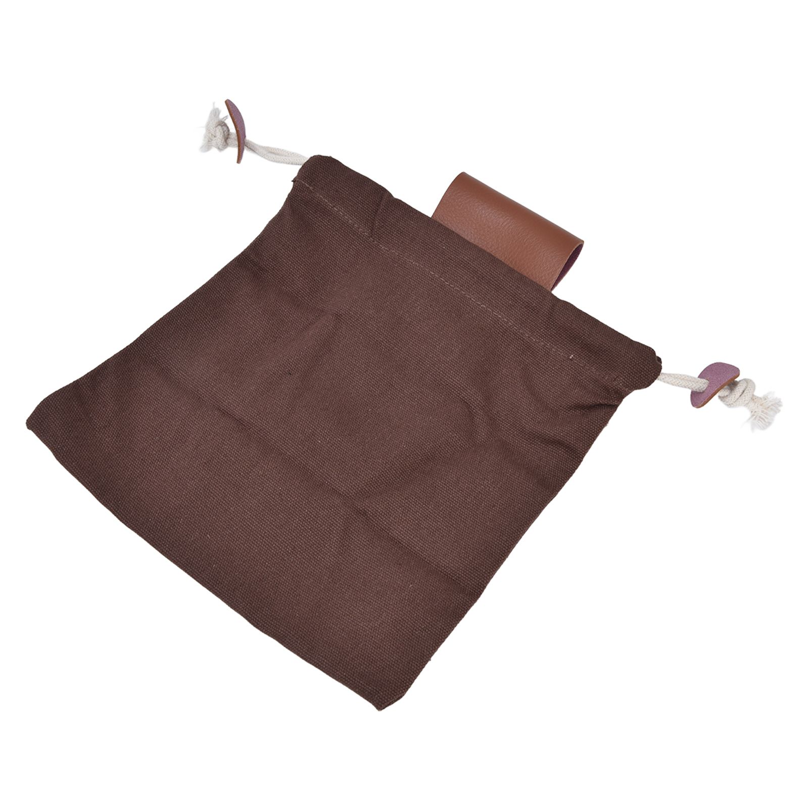 Fruit Picking Bag Waist Hanging Canvas Material PU Style Folded Save Space Belt Foraging BagBrown - Image 7
