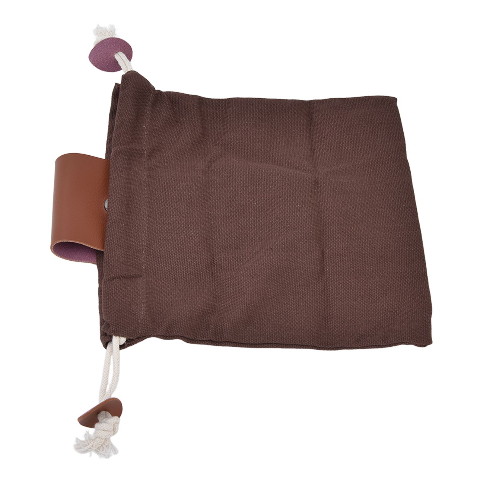Fruit Picking Bag Waist Hanging Canvas Material PU Style Folded Save Space Belt Foraging BagBrown - Image 8