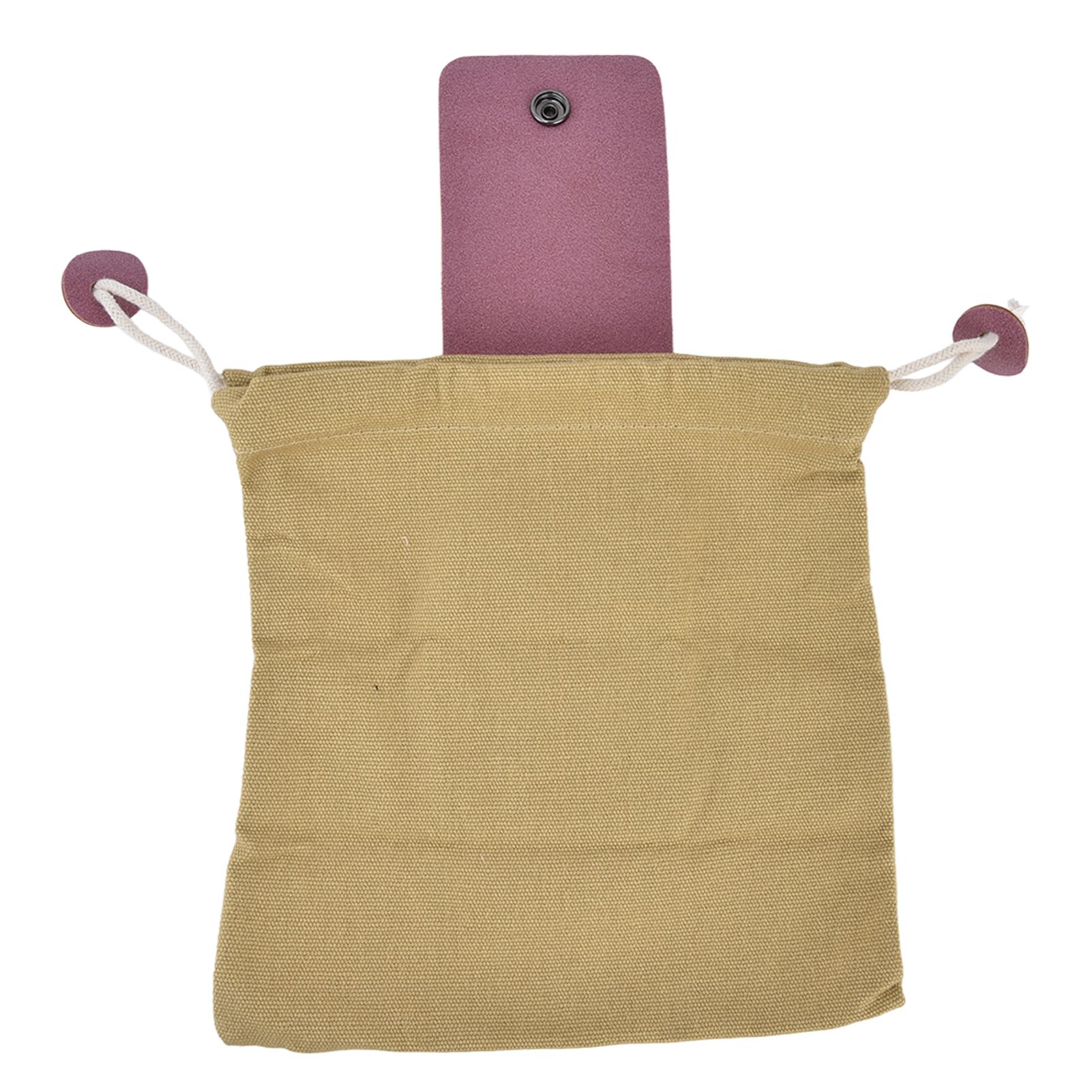 Fruit Picking Bag Waist Hanging Canvas Material PU Style Folded Save Space Belt Foraging BagKhaki - Image 2