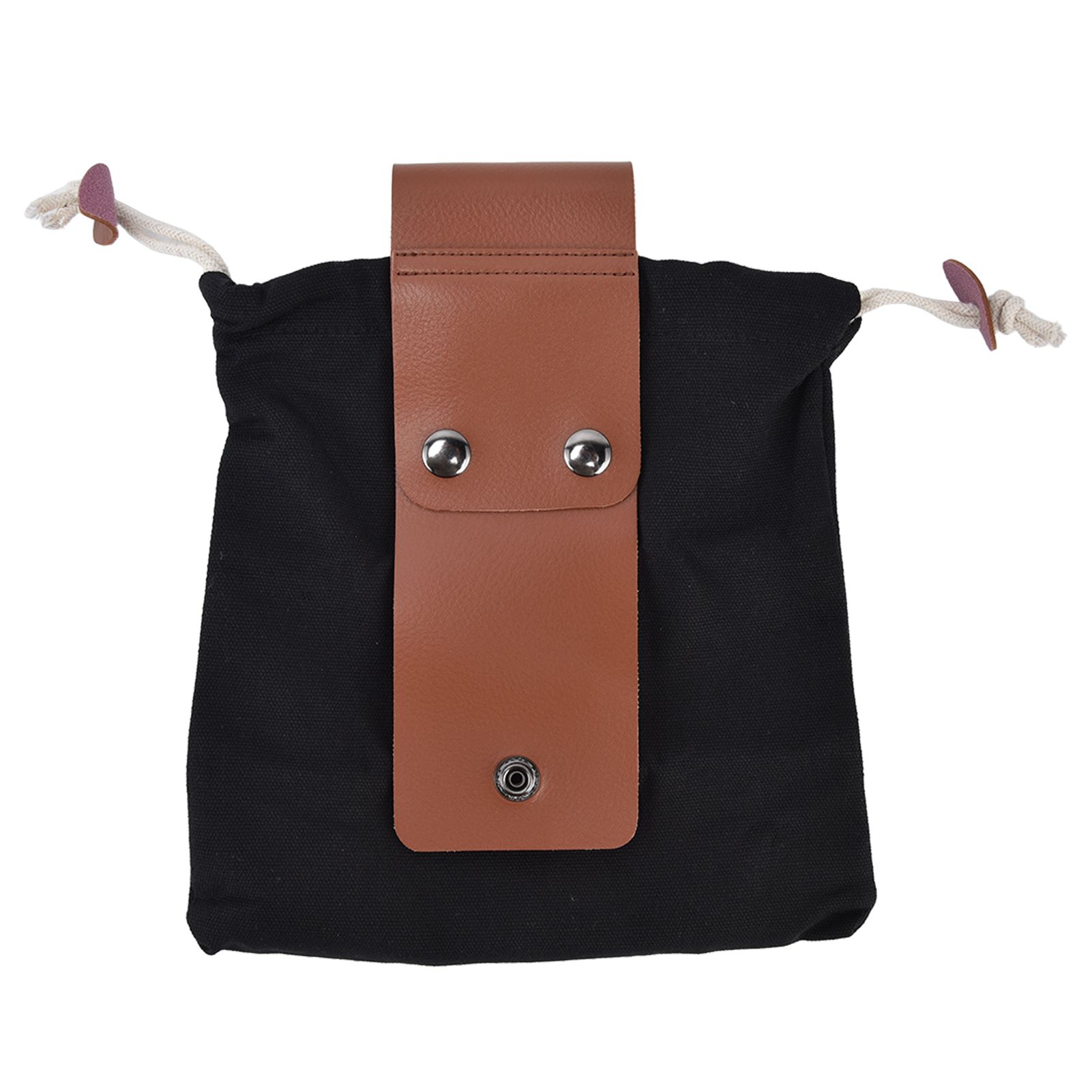 Fruit Picking Bag Waist Hanging Canvas Material PU Style Folded Save Space Belt Foraging BagBlack - Image 2