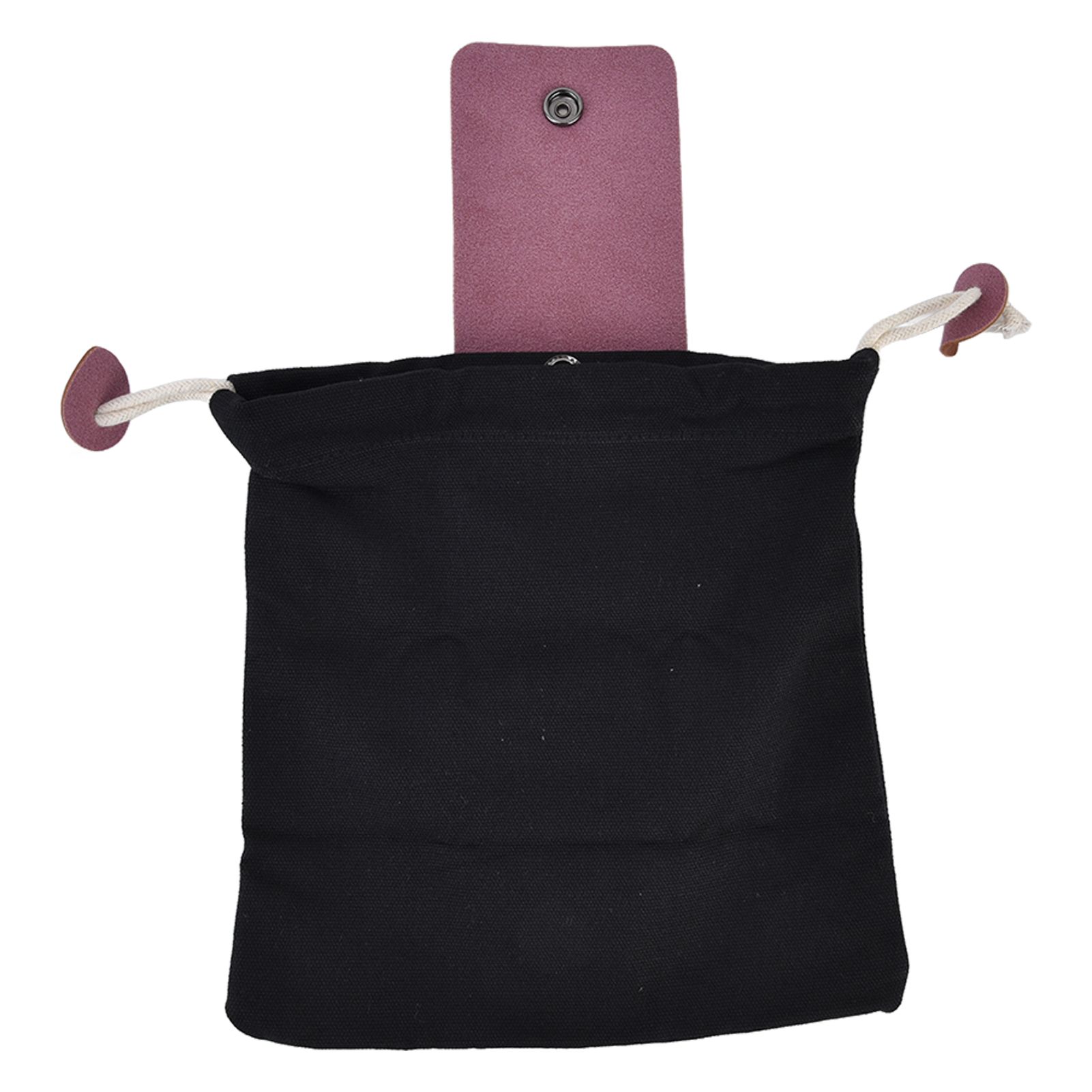 Fruit Picking Bag Waist Hanging Canvas Material PU Style Folded Save Space Belt Foraging BagBlack - Image 4