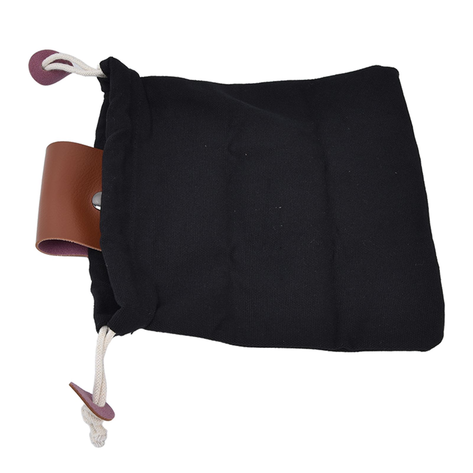 Fruit Picking Bag Waist Hanging Canvas Material PU Style Folded Save Space Belt Foraging BagBlack - Image 5