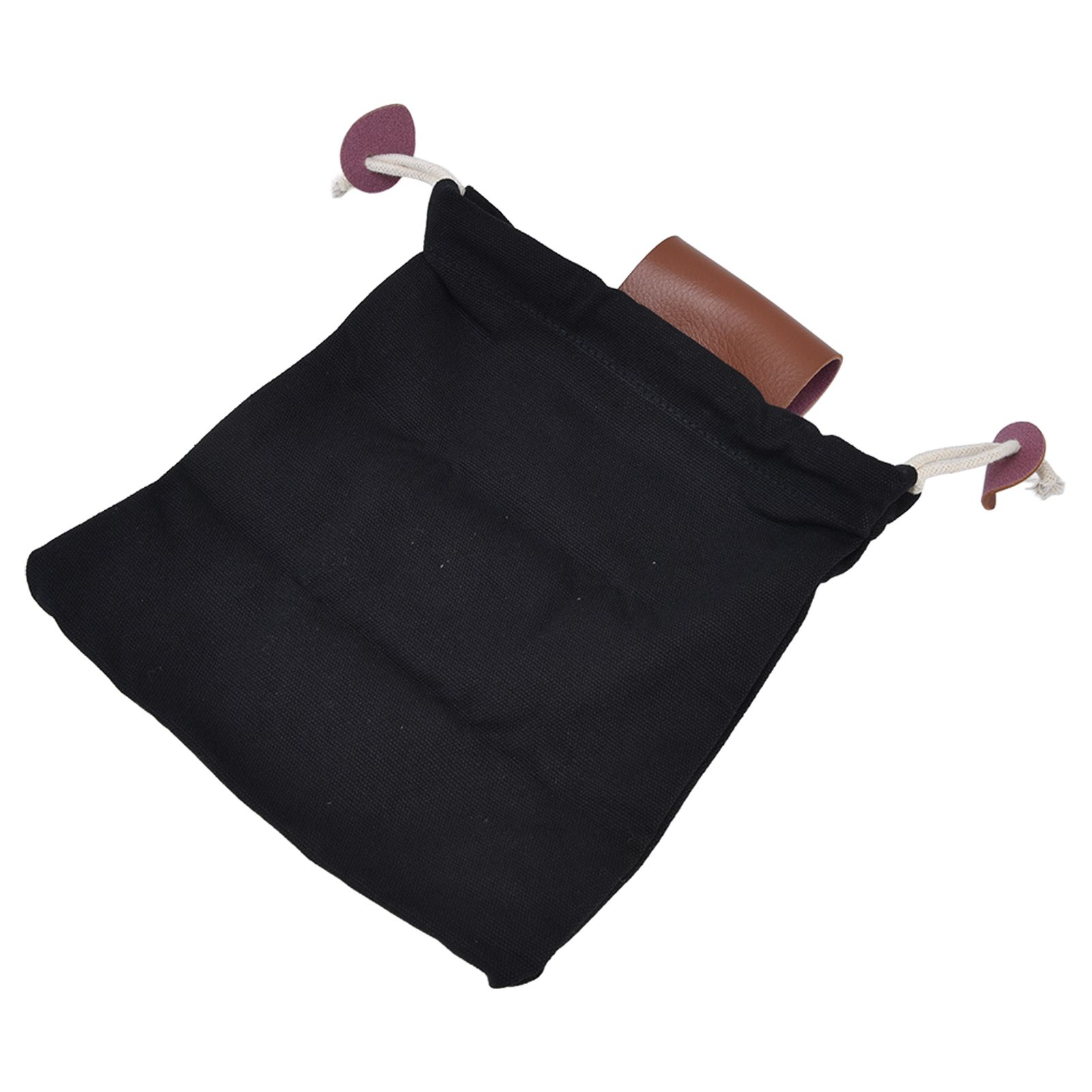 Fruit Picking Bag Waist Hanging Canvas Material PU Style Folded Save Space Belt Foraging BagBlack - Image 6