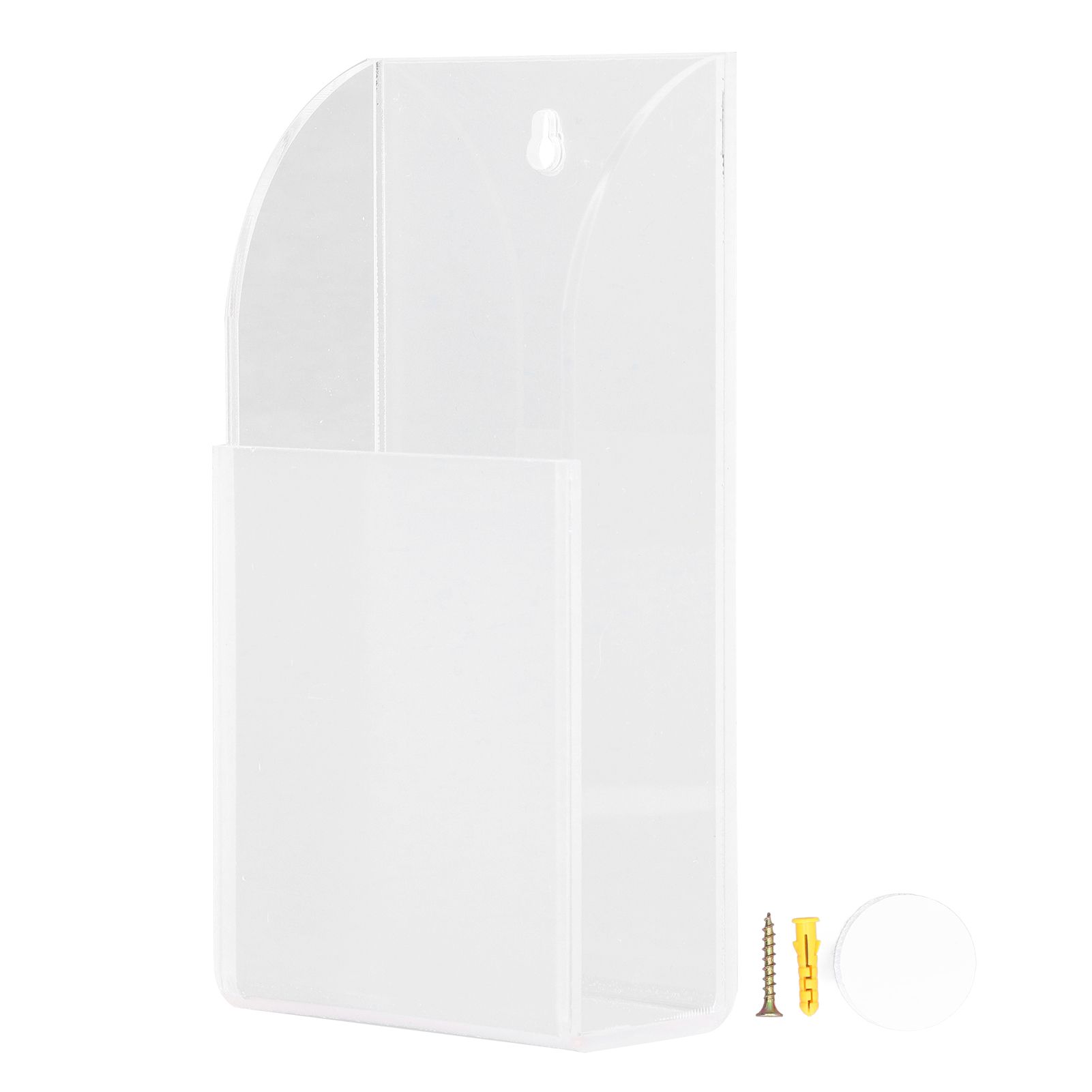 Acrylic Remote Control Holder Simple Wall Mount Media Organizer Transparent Cosmetics Stand1 Cell - Image 1