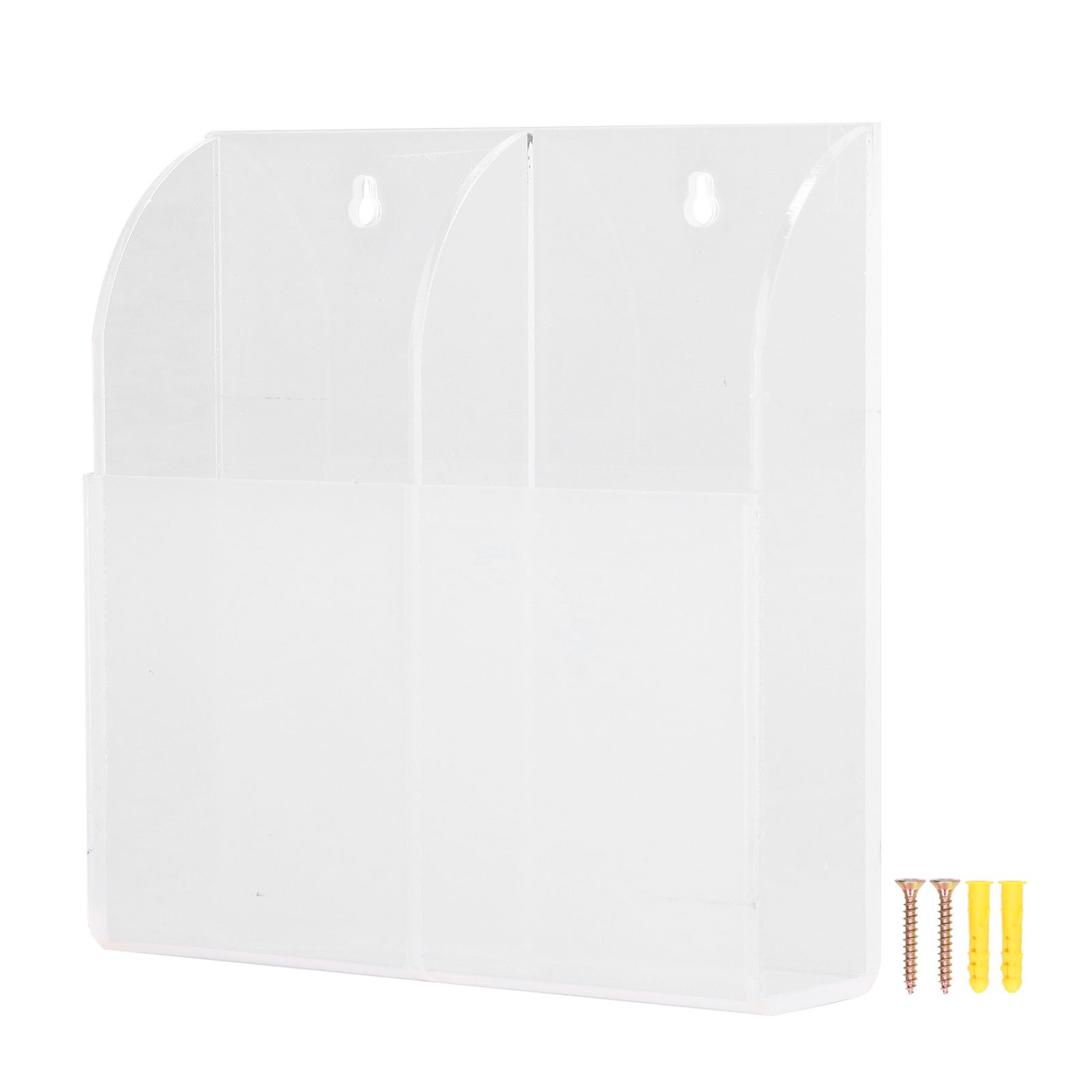 Acrylic Remote Control Holder Simple Wall Mount Media Organizer Transparent Cosmetics Stand2 Cell - Image 1