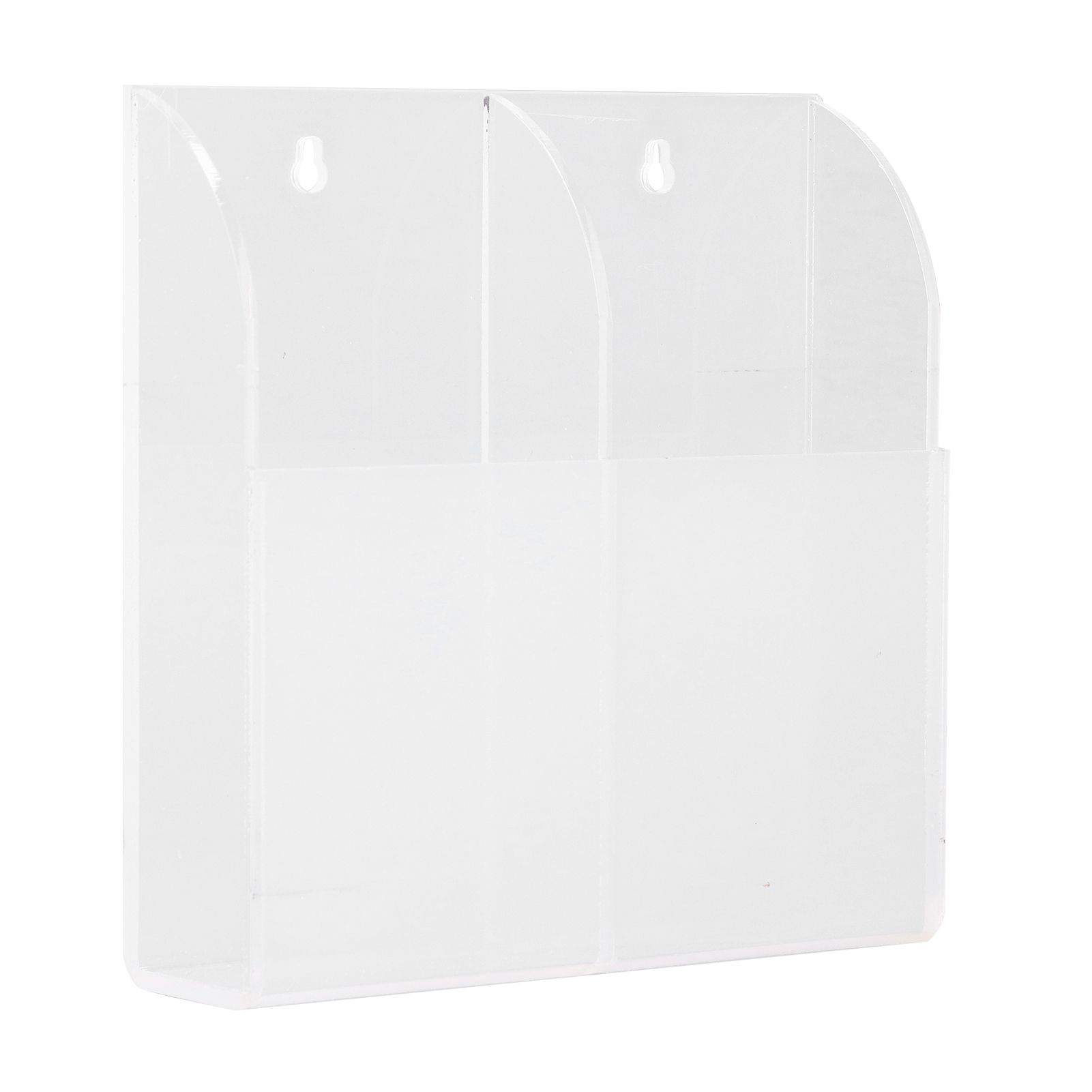 Acrylic Remote Control Holder Simple Wall Mount Media Organizer Transparent Cosmetics Stand2 Cell - Image 6
