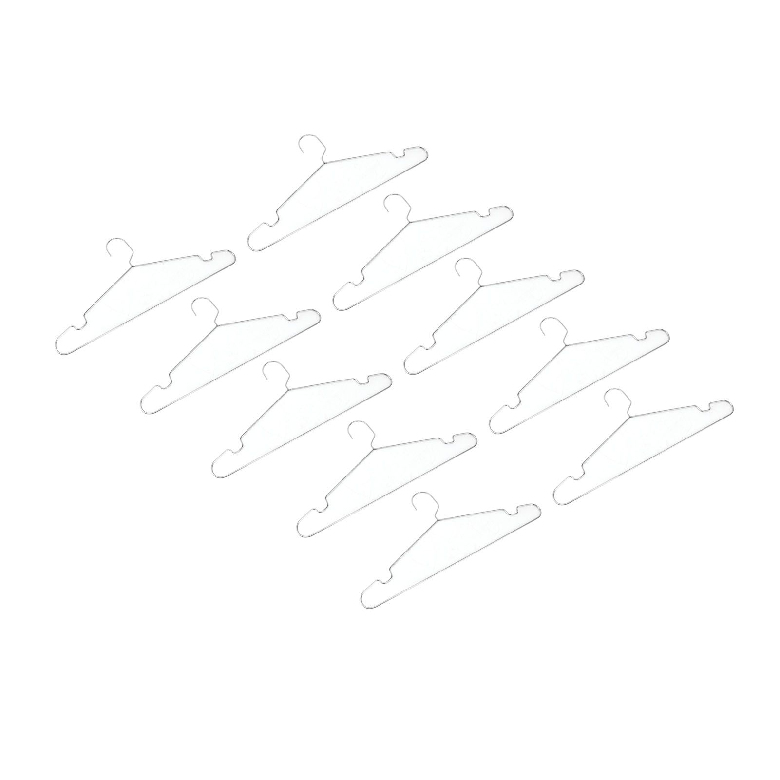 10pcs Clothes Hangers Stainless Steel Heavy Duty Prevent Slip Space Saving Coat Drying Hangers - Image 2