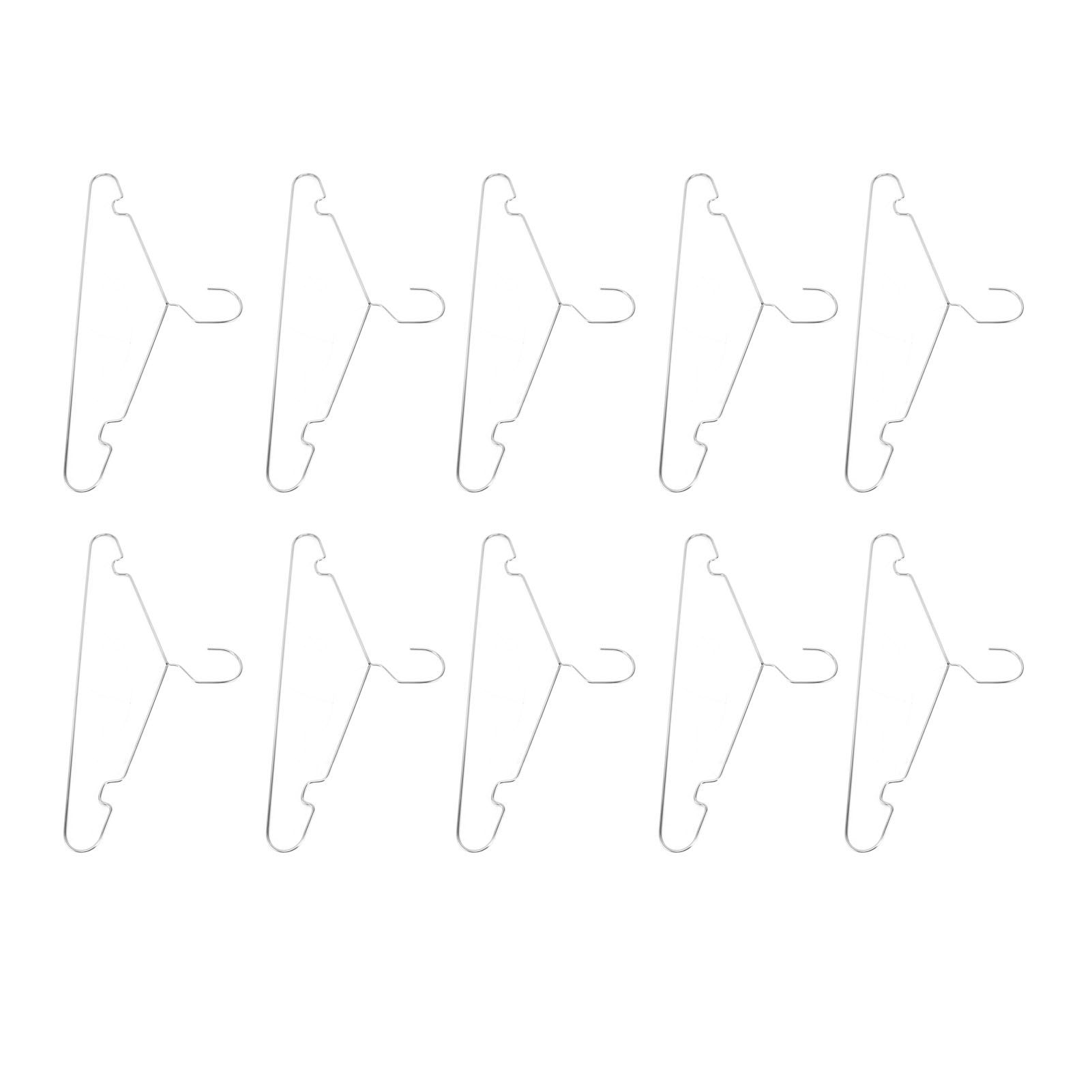 10pcs Clothes Hangers Stainless Steel Heavy Duty Prevent Slip Space Saving Coat Drying Hangers - Image 5