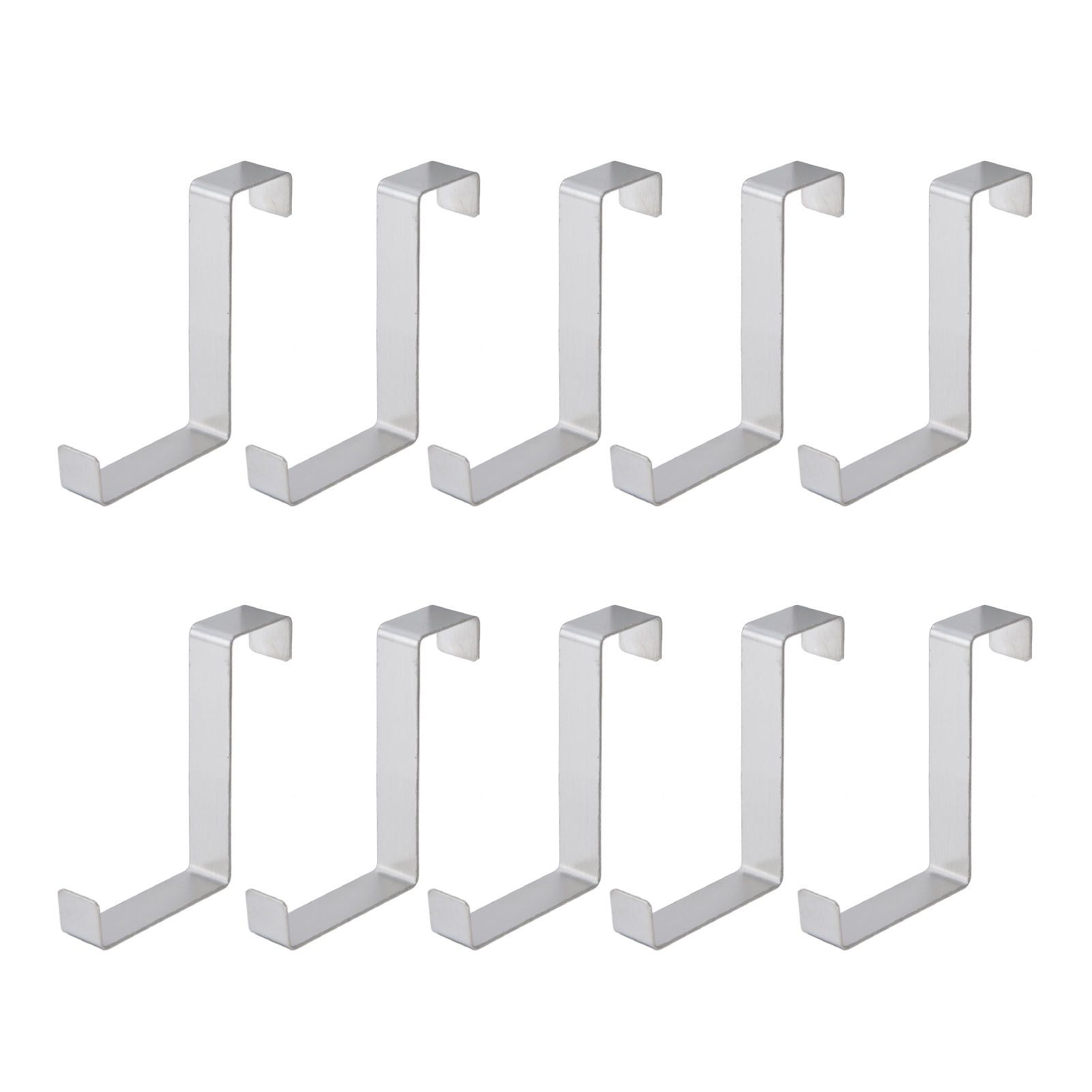 10Pcs Stainless Steel Cabinet Door Hook Waterproof Z Shaped Reversible Door Hanger for Kitchen Apartment - Image 1