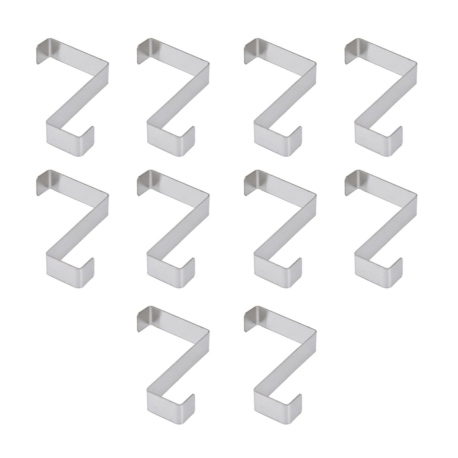 10Pcs Stainless Steel Cabinet Door Hook Waterproof Z Shaped Reversible Door Hanger for Kitchen Apartment - Image 3