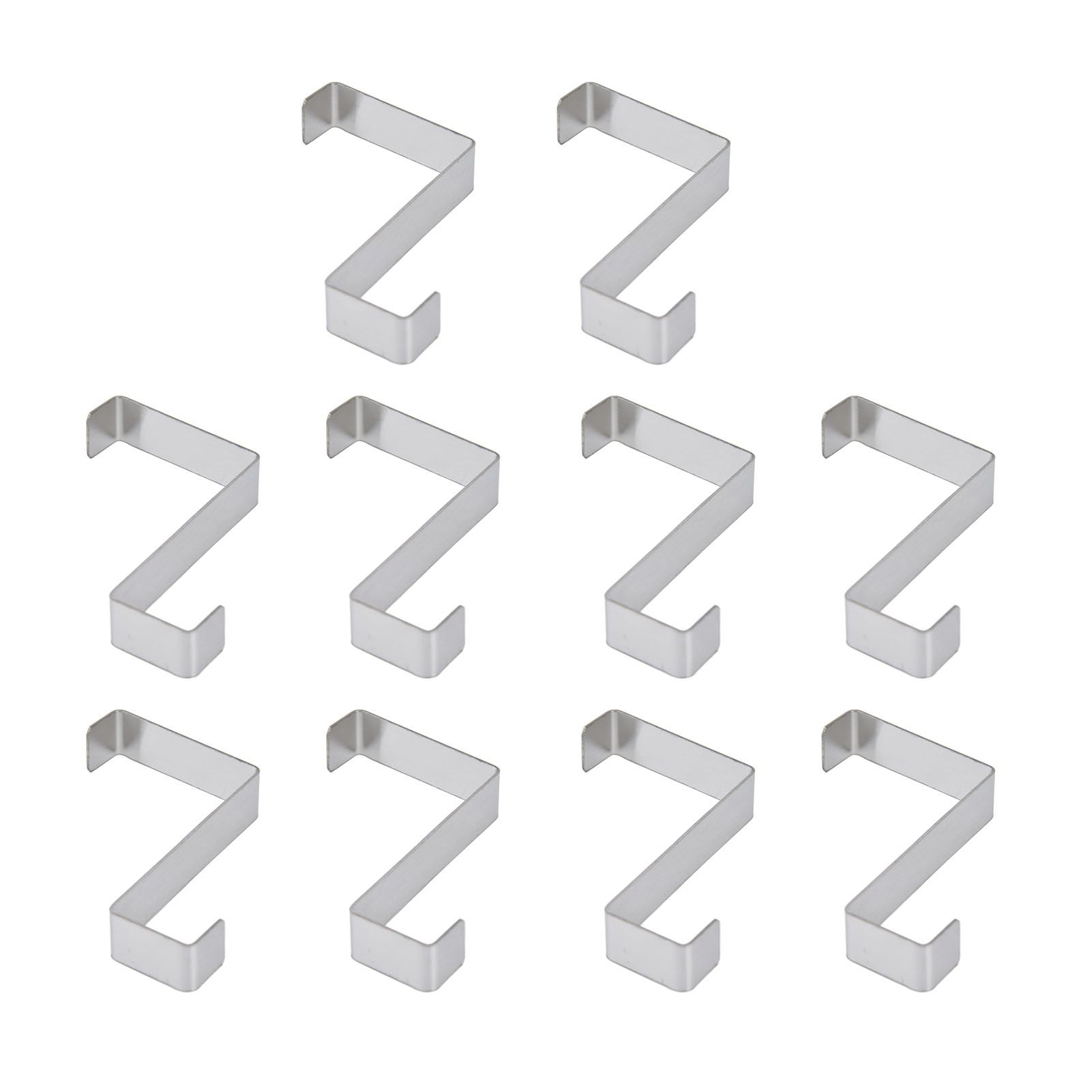 10Pcs Stainless Steel Cabinet Door Hook Waterproof Z Shaped Reversible Door Hanger for Kitchen Apartment - Image 4