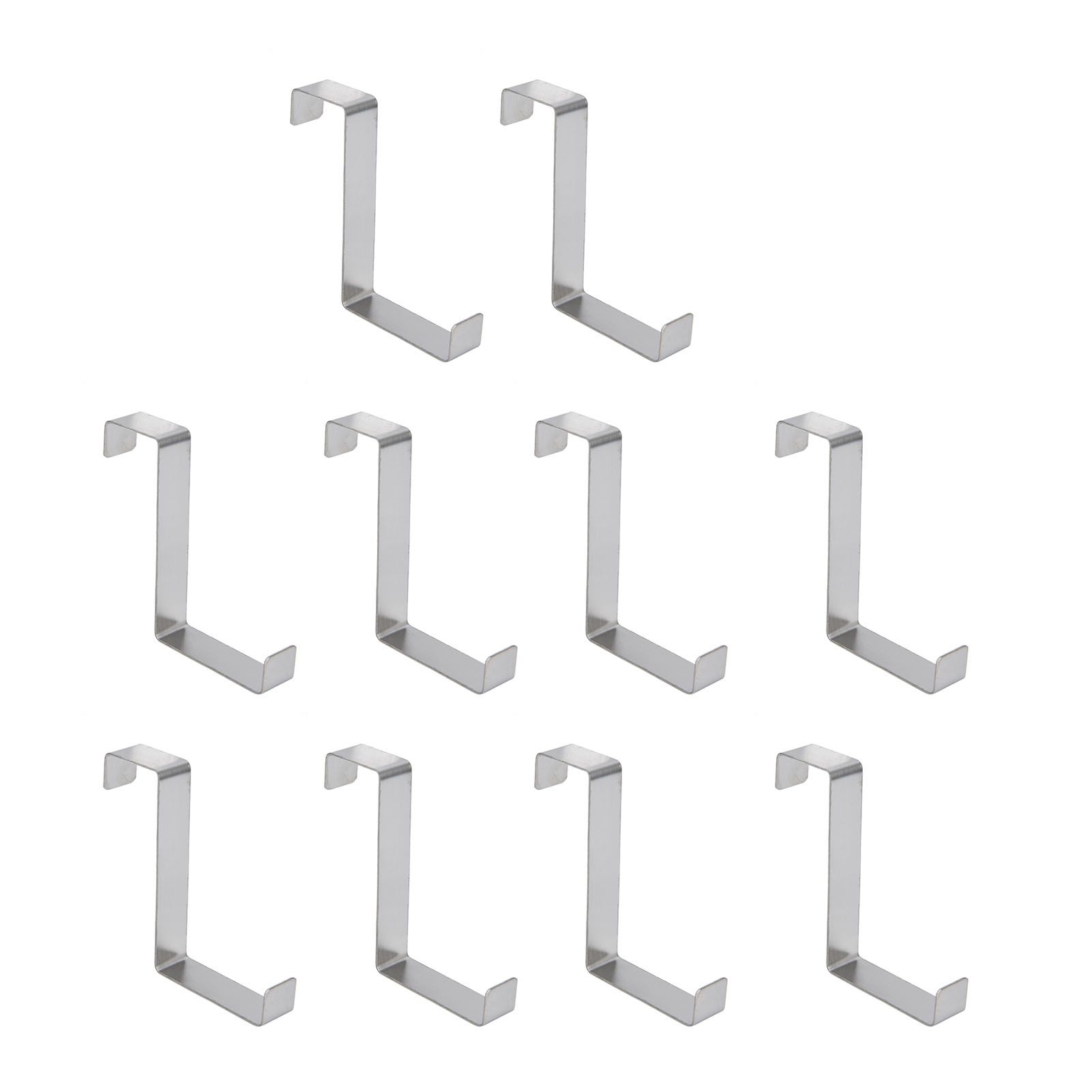 10Pcs Stainless Steel Cabinet Door Hook Waterproof Z Shaped Reversible Door Hanger for Kitchen Apartment - Image 5