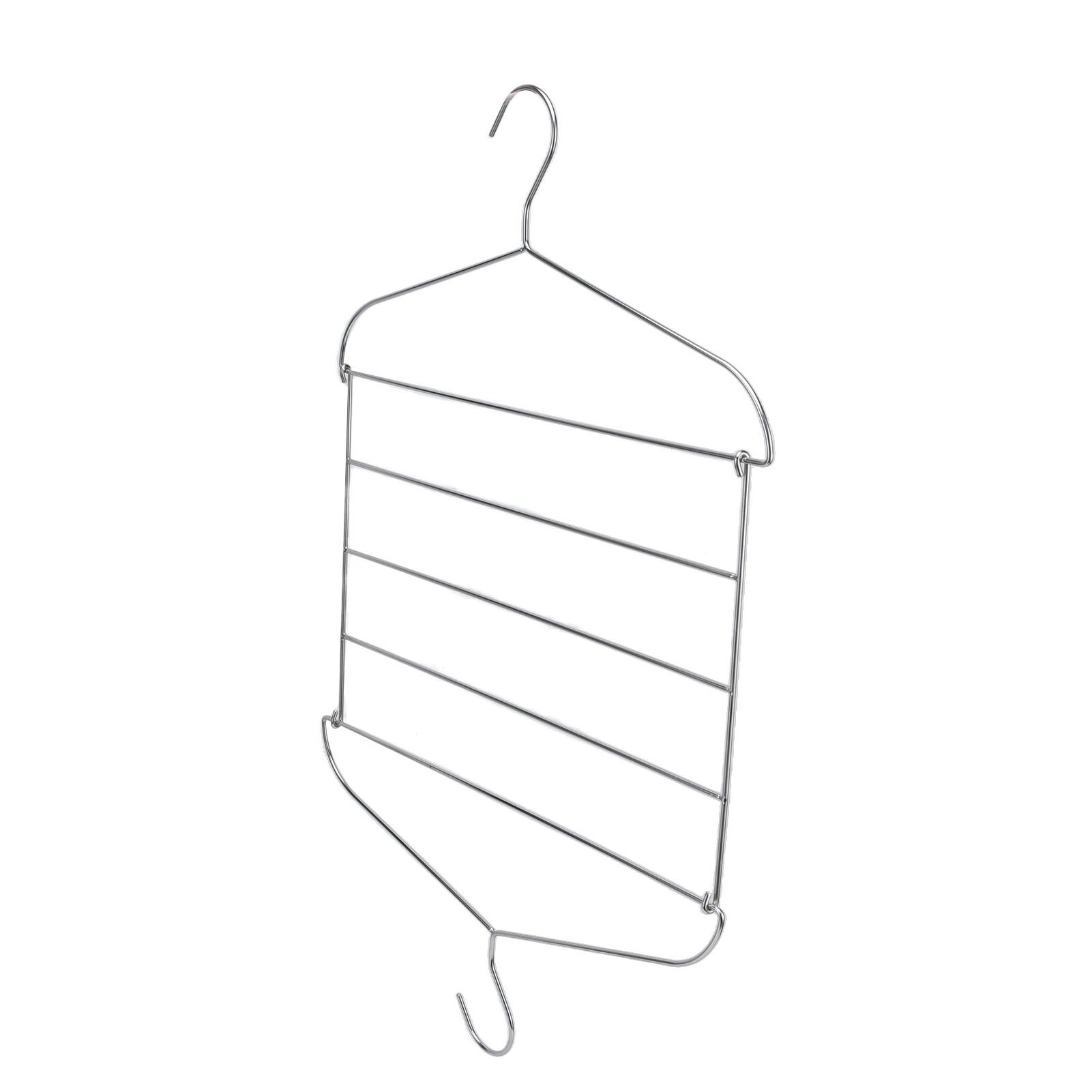 Stainless Steel Magic Pants Hangers Foldable Multifunctional Space Saving Slacks Hangers for Pants Clothes - Image 3
