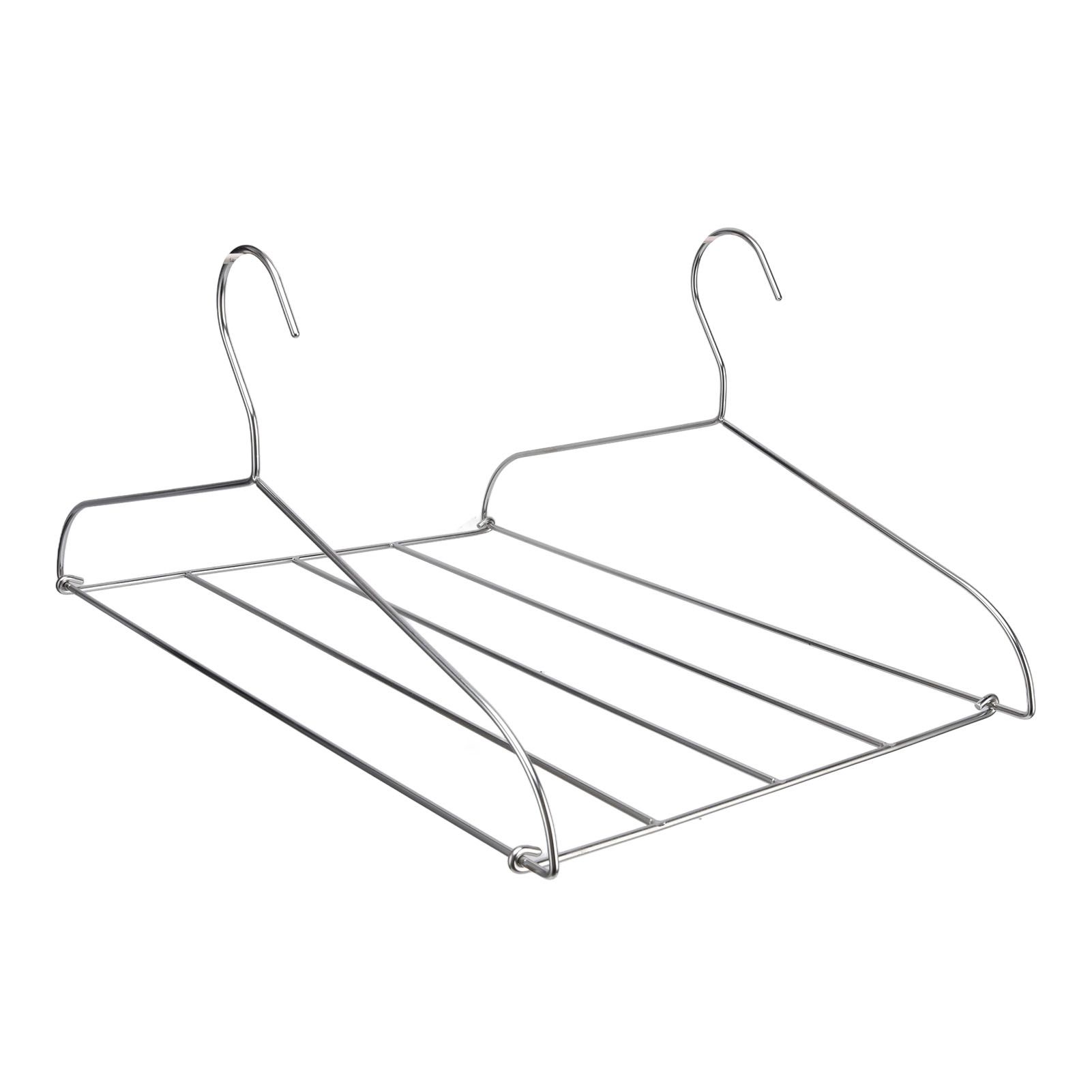 Stainless Steel Magic Pants Hangers Foldable Multifunctional Space Saving Slacks Hangers for Pants Clothes - Image 6